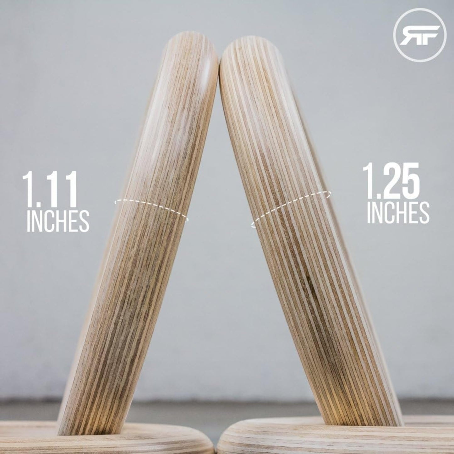 REP Fitness Wood Gymnastic Rings 1.11” FIG Spec Diameter, 14’ Adjustable Numbered Straps, Portable Olympic Suspension Trainer for Gymnastics, Core Training, Home Gym Workouts