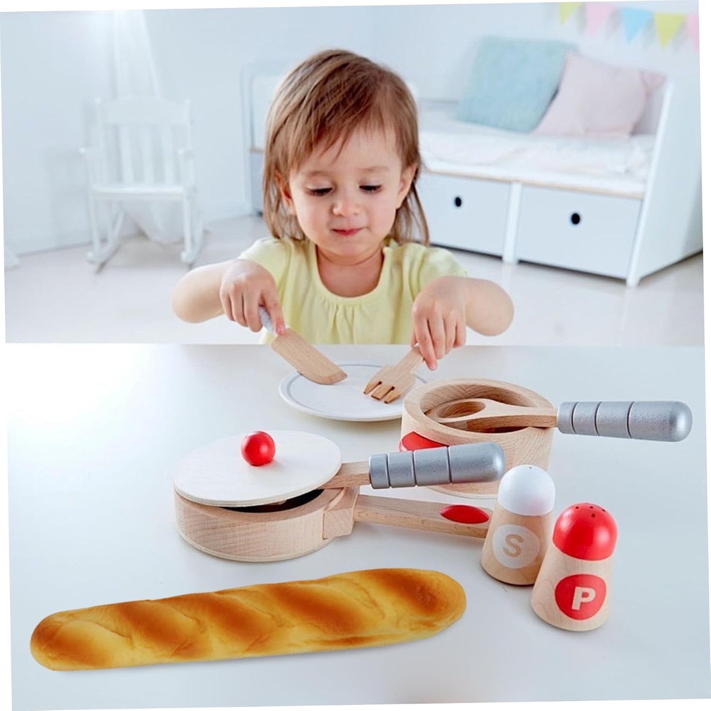 Xoeryoy 2PCS 13.8x2.4in Bread, PU Realistic Long Artificial Bread, Bake for Display, Photography Props, Bakery Ornament