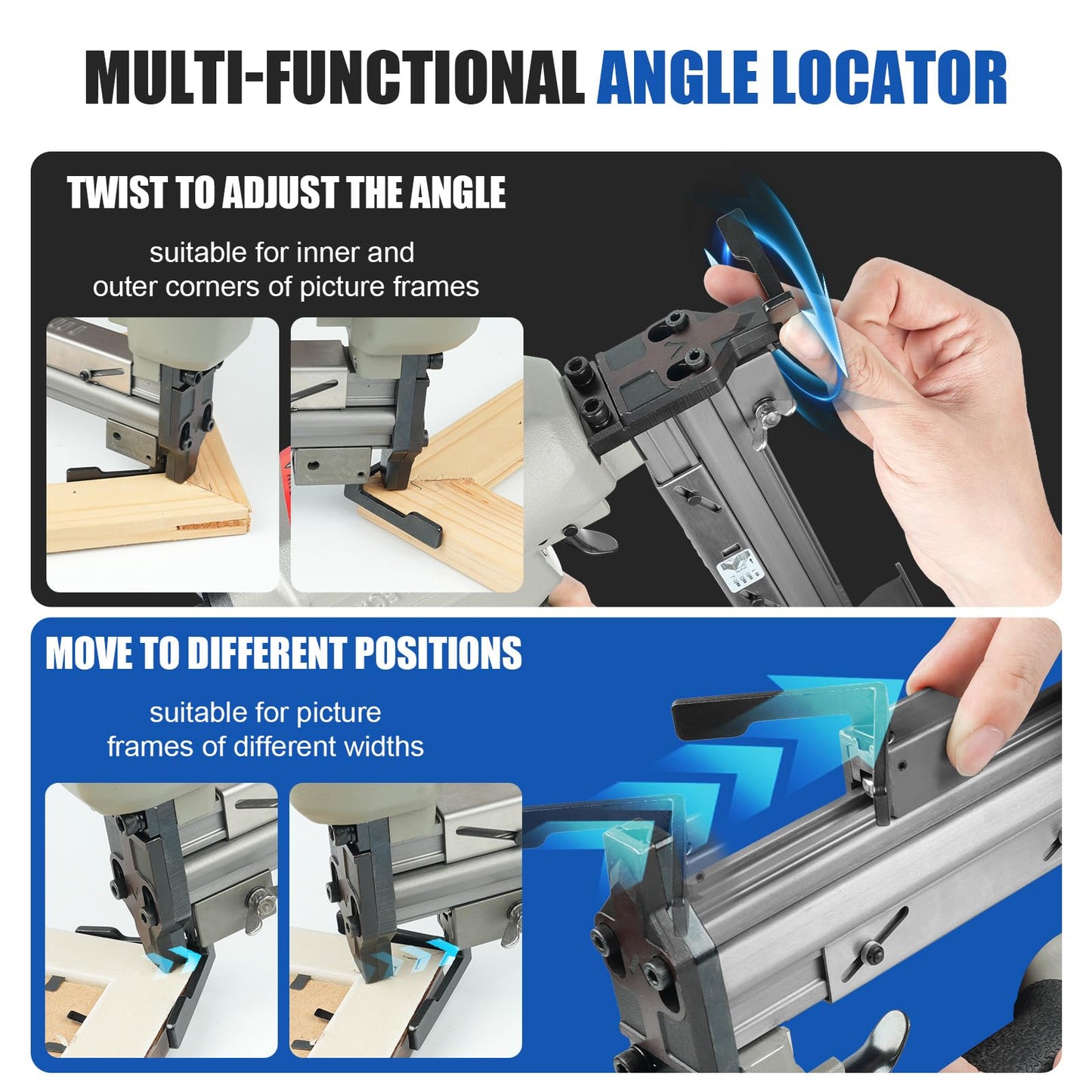 Woodpecker V1015 Pneumatic Picture Frame V Nailer Kit with 3/8'' V Nails × 4,000PCS