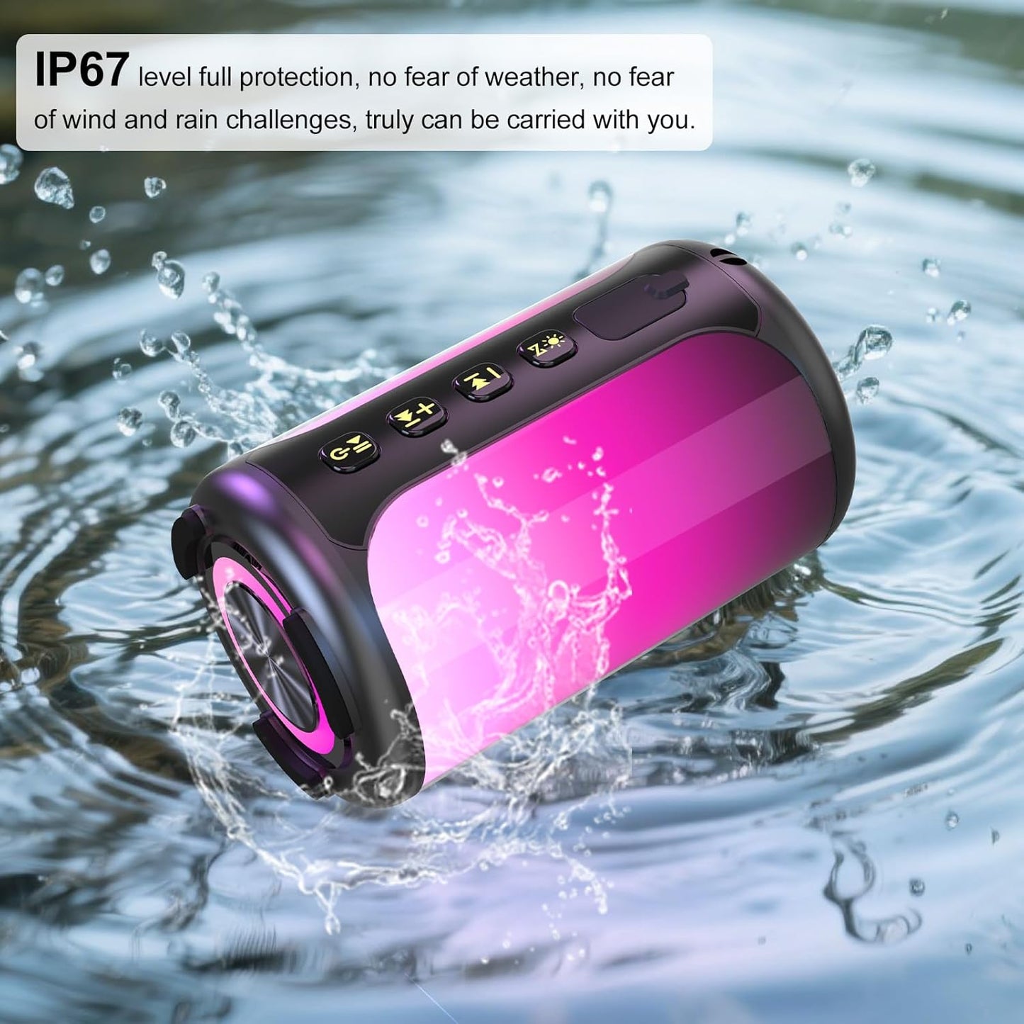 Jierben 5.4, IPX7 8 Portable Bluetooth Speaker, Bluetooth Speaker Stocking Stuffers, Powerful Crystal Clear Sound