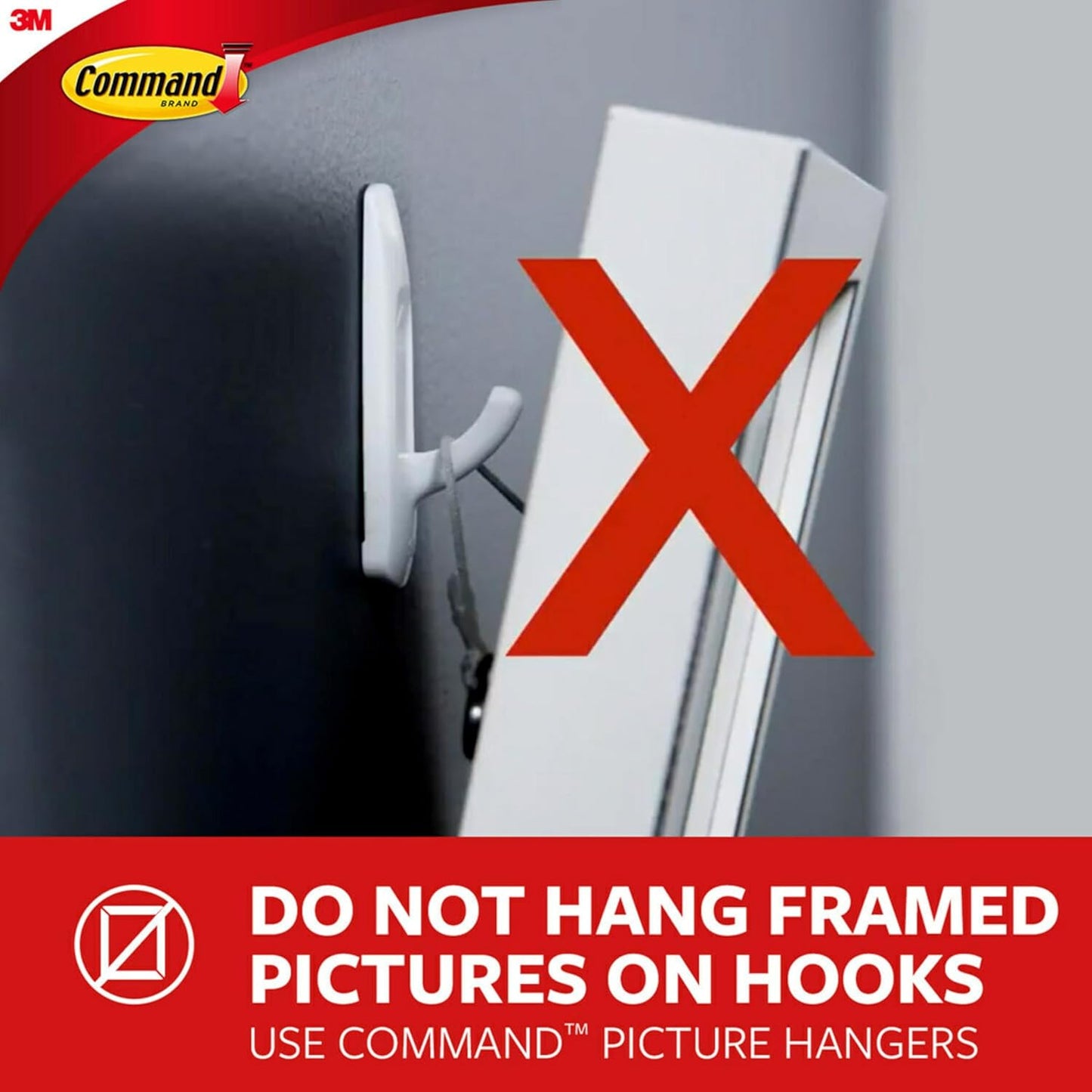 Command Small Metallic Hooks - Brass Color | Damage-Free Wall Hook with Adhesive Strips, Holds 0.5 lb
