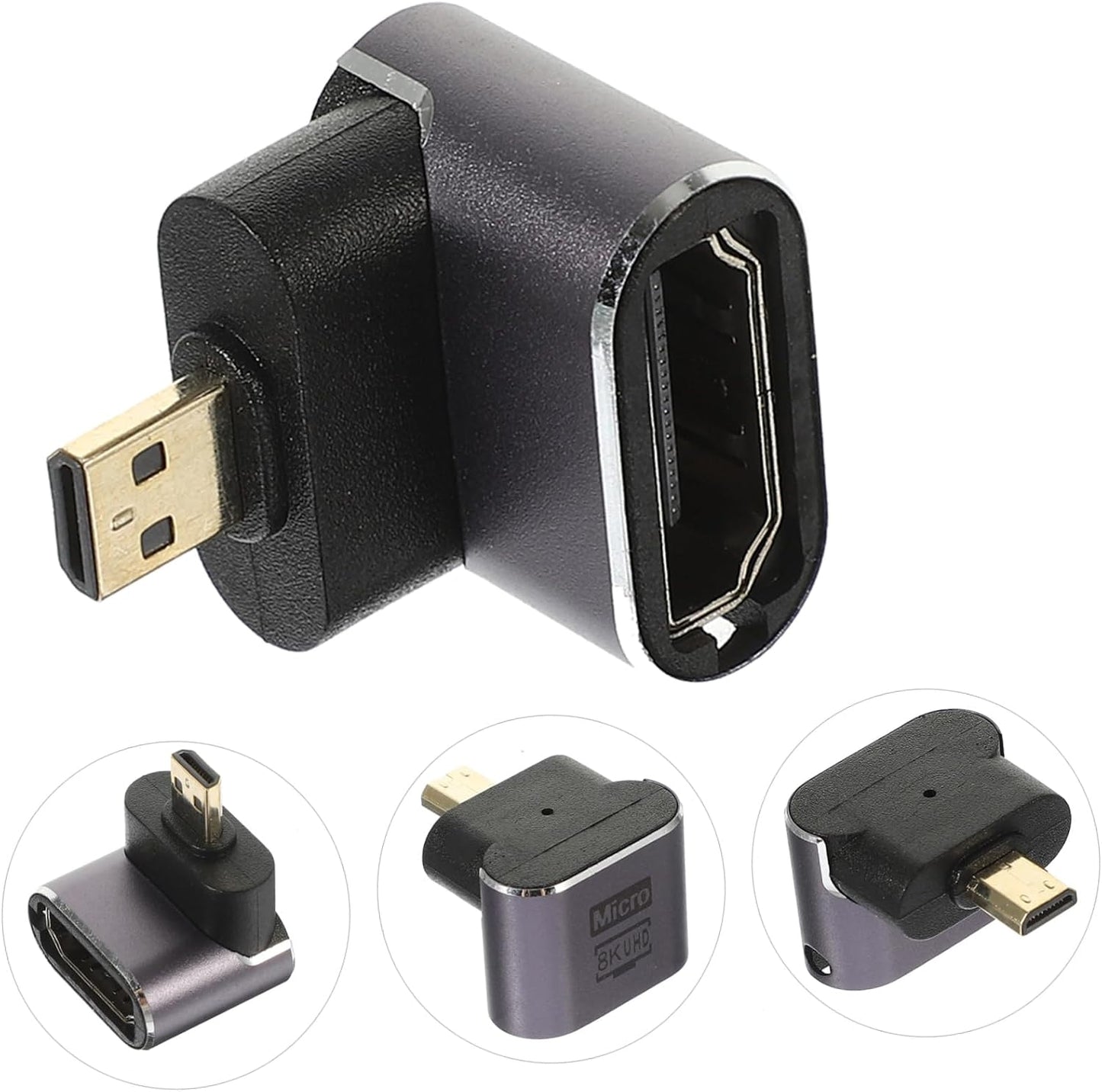 TINEASUR 90degree Monitor Adapter Laptop Connector Projector Receiver Adapter Video Connector