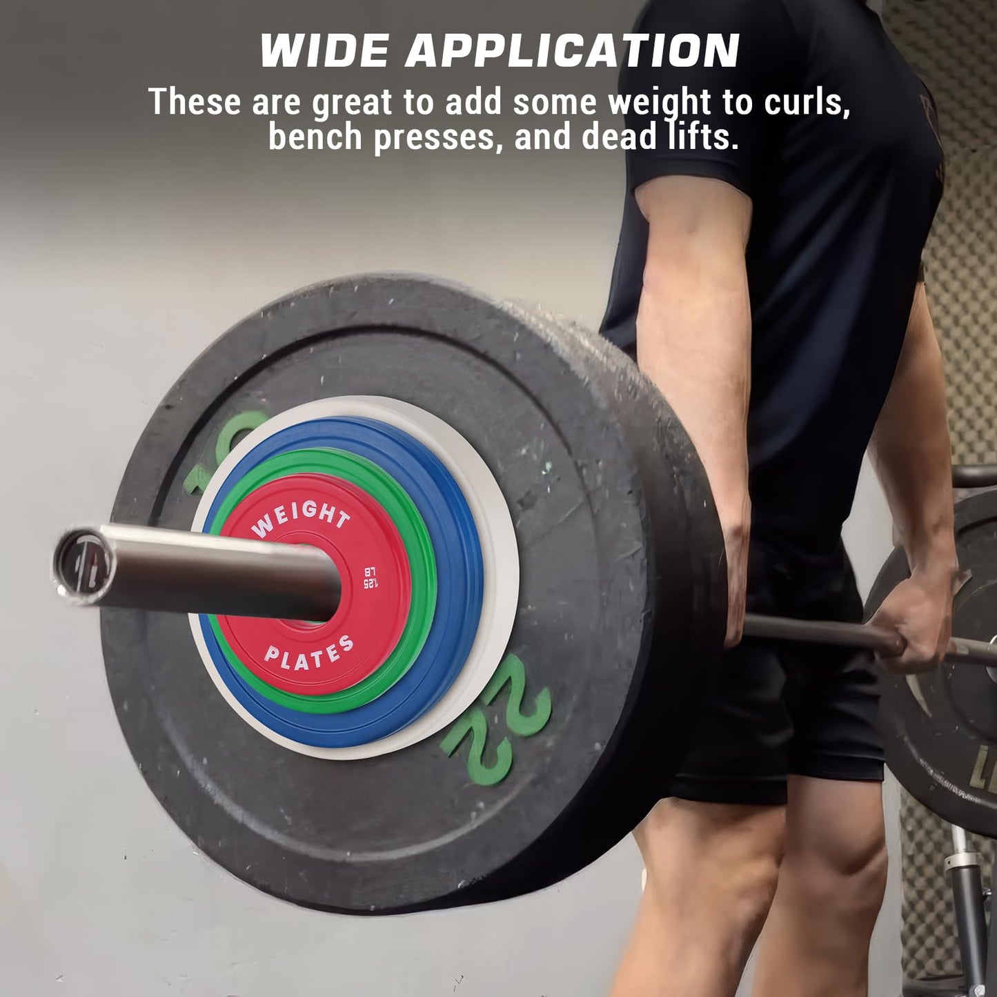 Garvee Red 1.25 LB Pairs Change Plates Set 2 in Fractional Weight Plates for Beginners,1.25-10 LBS Pairs 17.5 LBS 37.5 LBS Plate Set Rubber Coating & Steel Core