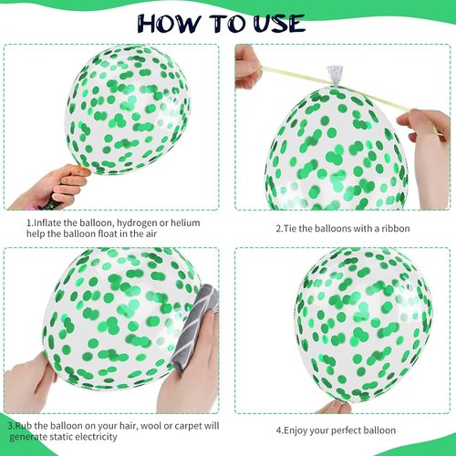 50Pcs Green & Black Balloons | 12 Inch Latex Balloons for Video Game & Football Theme Parties