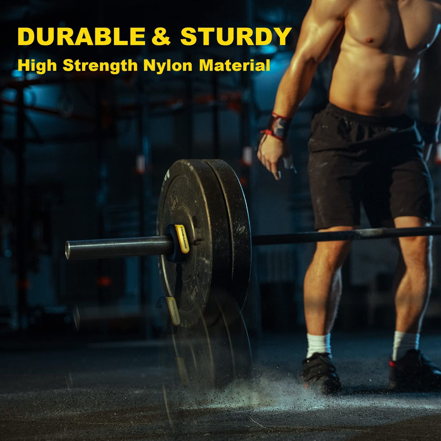 POWER GUIDANCE Barbell Collars Barbell Clips, ONLY for 2 inch Olympic Barbell Clamps,Non-Slip Weight Clamps Quick Release Barbell Collar for Workout Weightlifting, Gym equipment accessories