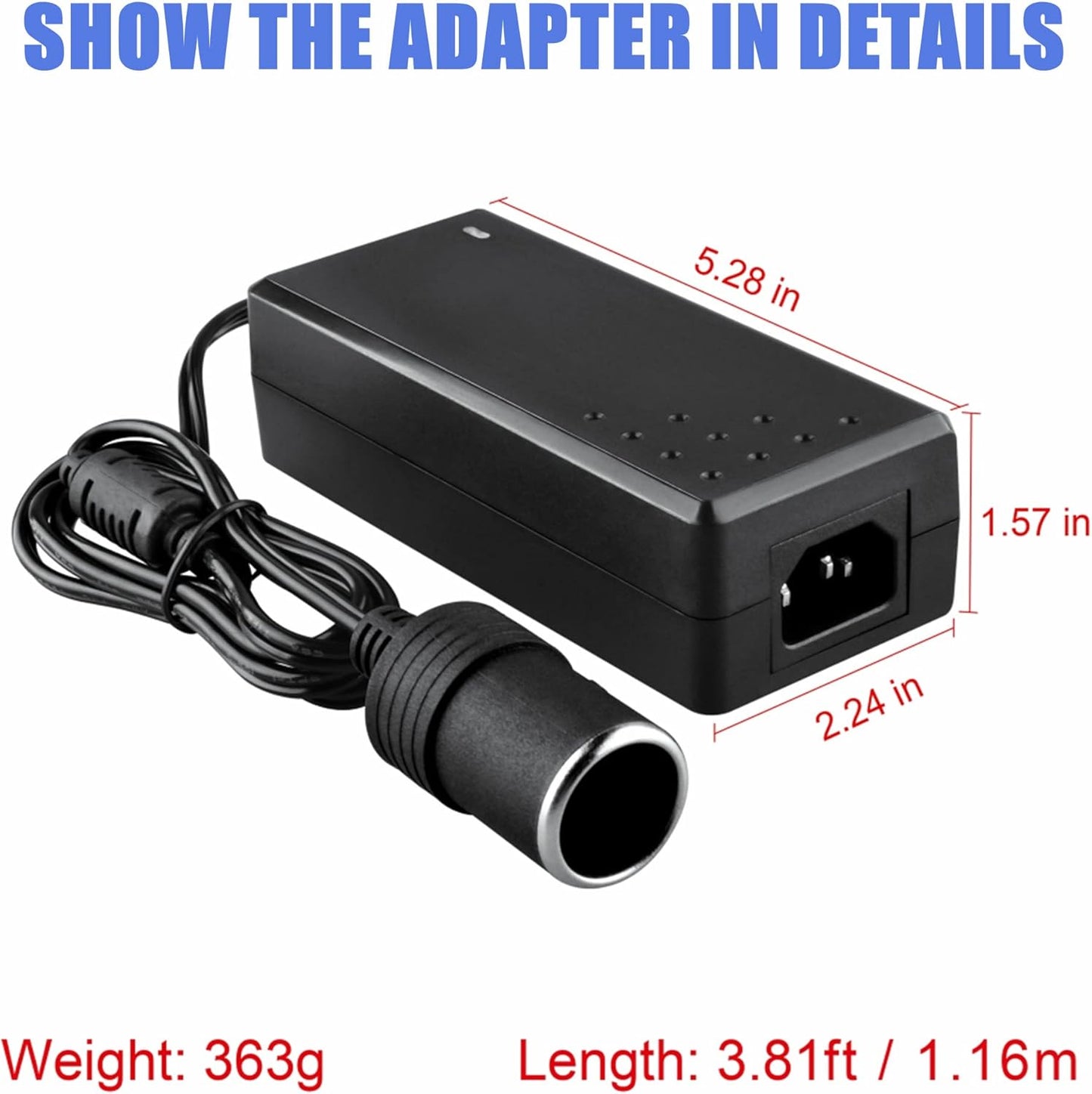 CJP-Geek 100V 240V 12V 8A 96w AC to DC Power Supply ~ to Replacement for Car Lighter Household Socket Car Vacuum