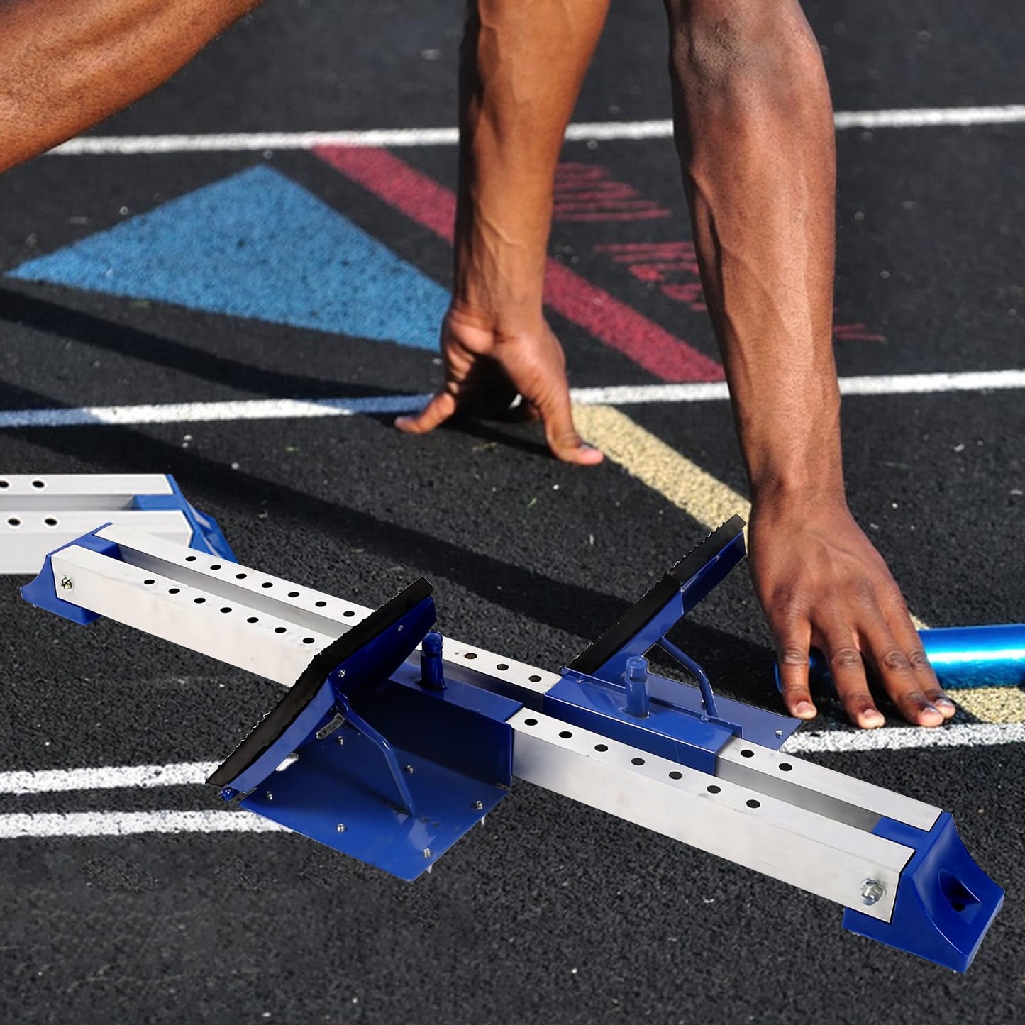 Vaolvpant 30 Inch Premium Starting Blocks for Track and Field Portable Lightweight Aluminum Starter Block Suitable for Youth Running Enthusiasts Outdoor Indoor Use for Enhance Speed