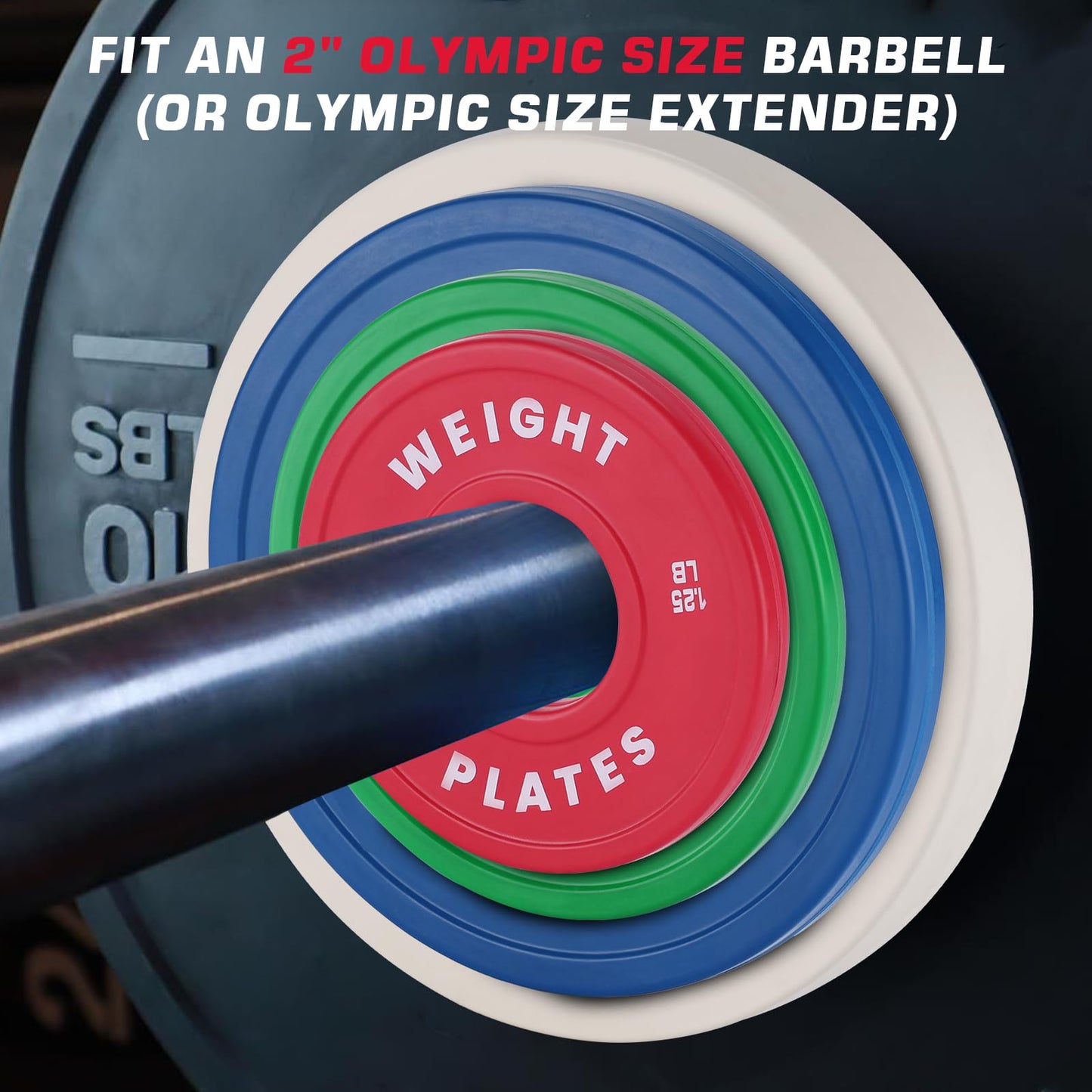 Garvee Red 1.25 LB Pairs Change Plates Set 2 in Fractional Weight Plates for Beginners,1.25-10 LBS Pairs 17.5 LBS 37.5 LBS Plate Set Rubber Coating & Steel Core