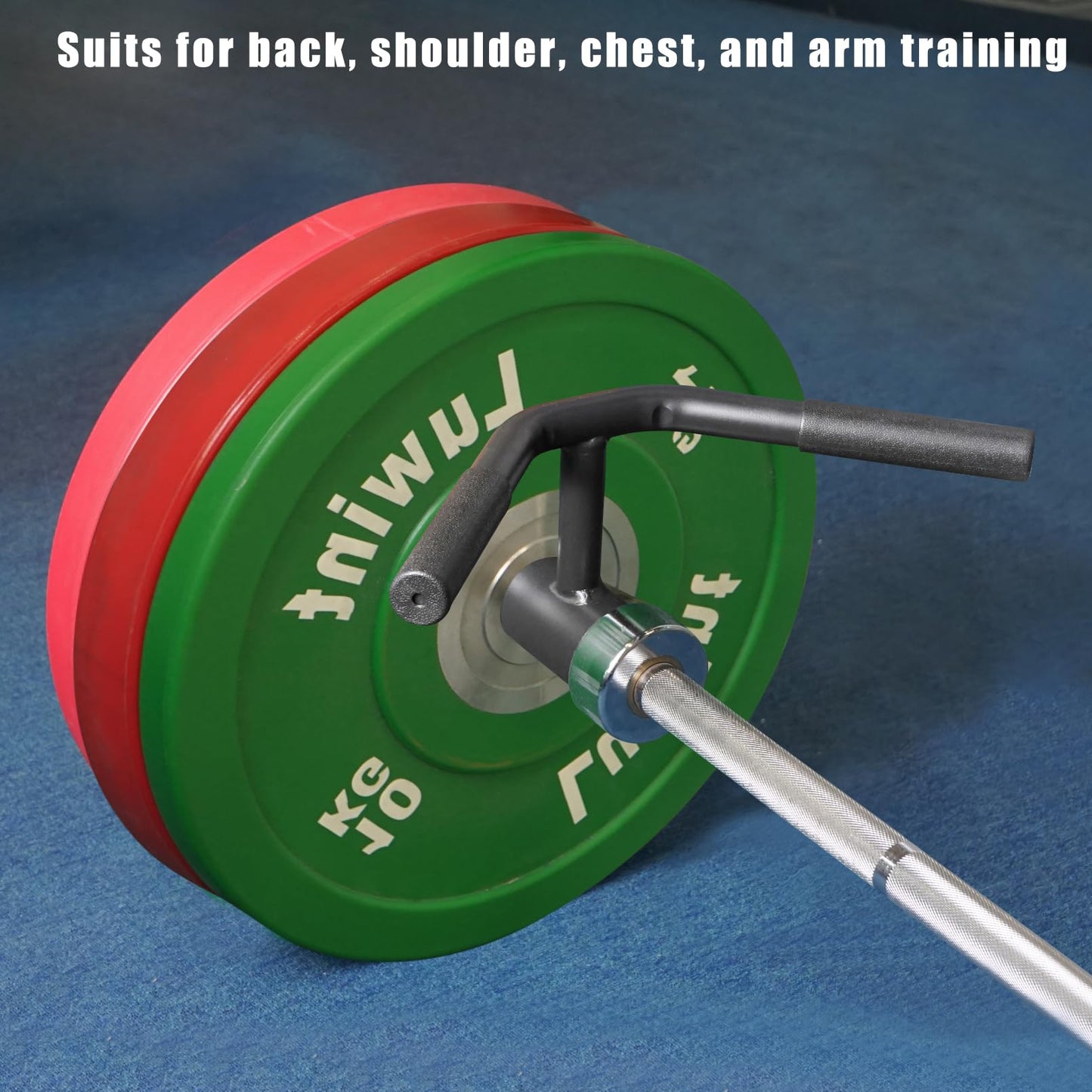 Luwint Solid T Bar Attachment for Landmine Row, Home Gym Workout Equipment Handle for 2'' Olympic Barbell