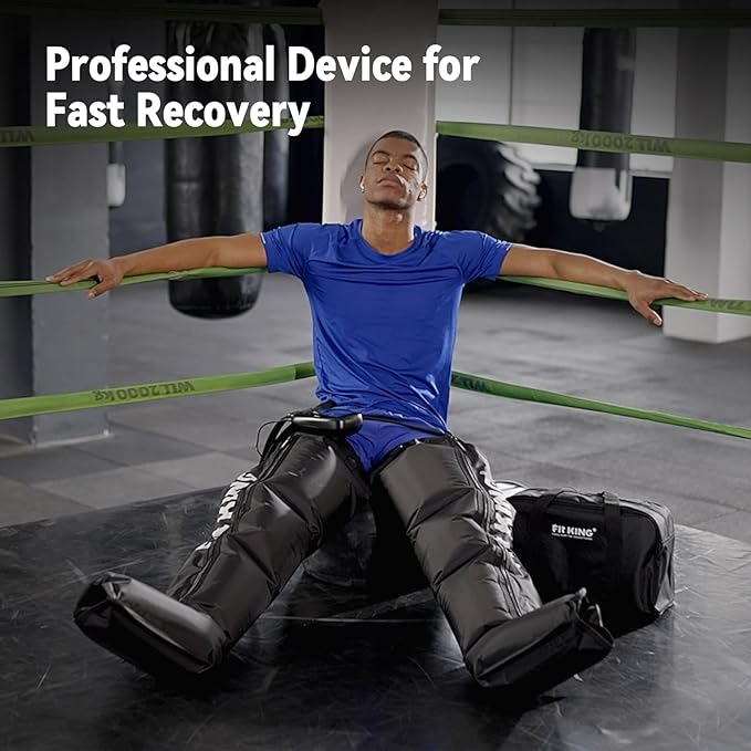 FIT KING Air Compression Recovery System,Dynamic Pressure for Circulation Improvement and Fast Recovery,Sequential Massage Boots for Athletes (Medium)