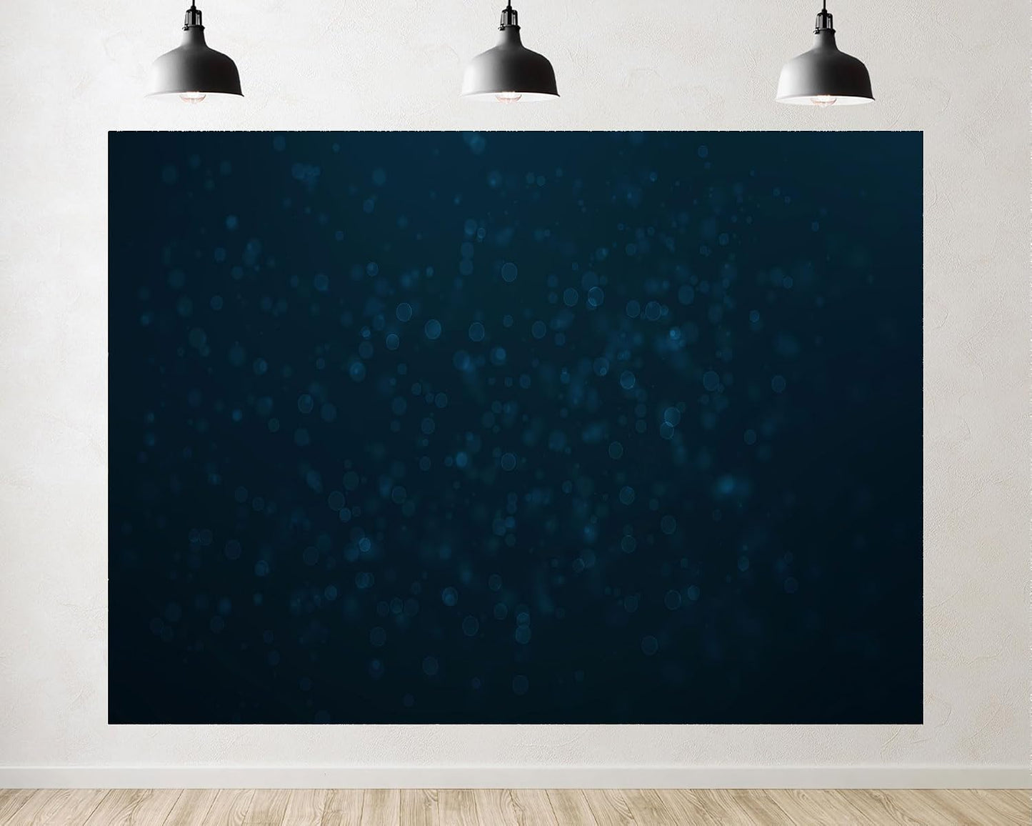 TryKid 10x6.5ft Dark Blue Bokeh Backdrop Deep Teal Sparkling Dots Mysterious Underwater Photography Background Ocean