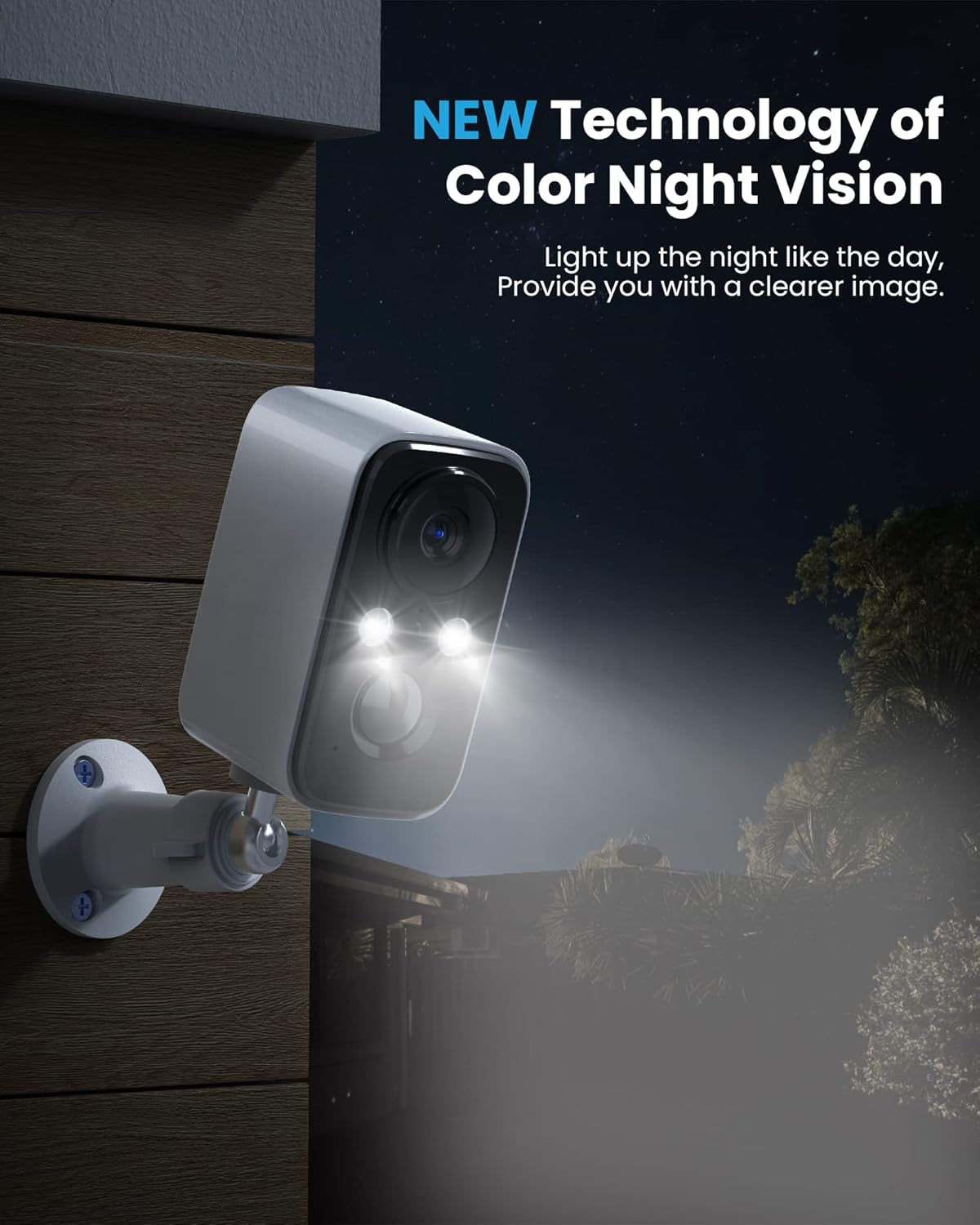 FOAOOD Solar Panel Security Cameras Wireless Outdoor - Battery Powered Cameras for Home Security WiFi Camera