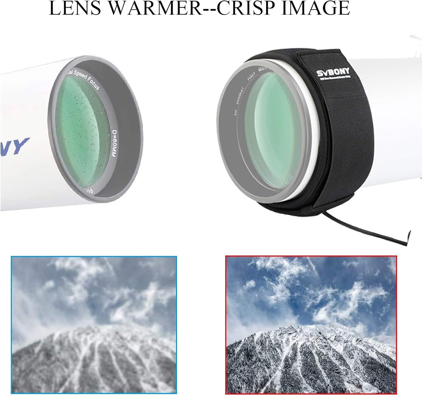 SV192 560 mm 178mm SVBONY Dew Heater Strip Lens Heater Warmer for Telescope DSLR Camera Lens Outer Diameter Below