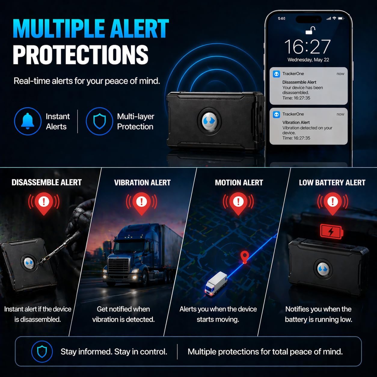 wanwaytech 90 4G GPS Tracker for Vehicles Cars with Long Battery Life up to Days, Strong Magnet, Unlimited Range