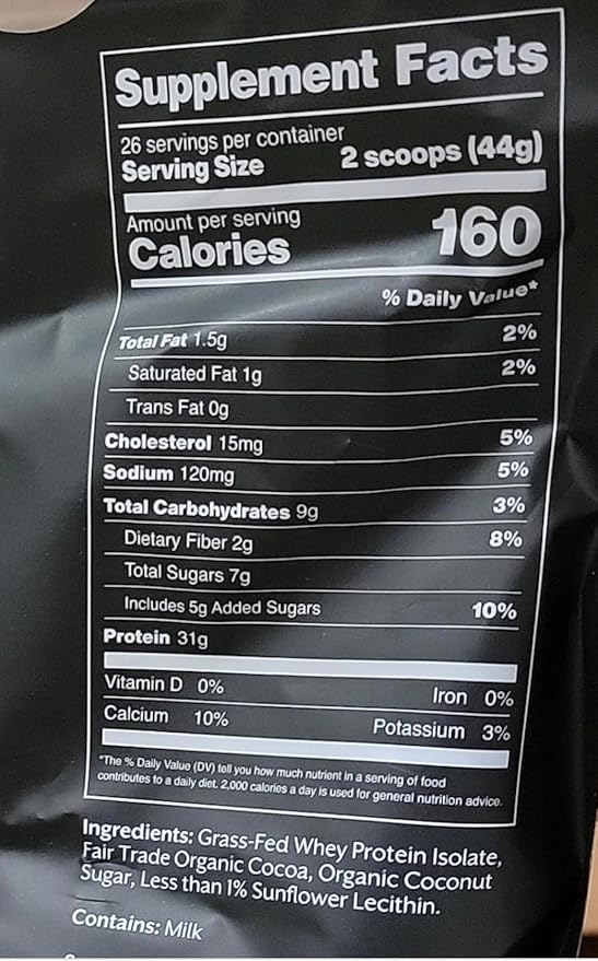 ProMix Nutrition Whey Protein Isolate Powder, Chocolate - Grass-Fed - ­Post Workout Fitness & Nutrition Shakes, Smoothies, Baking & Cooking Recipes - Gluten-Free & Keto-Friendly - 5lb