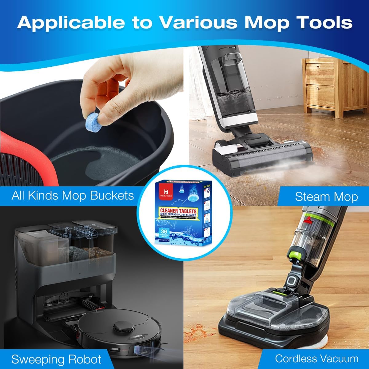 Swiffer | Cleaning Tablets for Power Mop - Effective Stain Removal for Kitchen & Bathroom