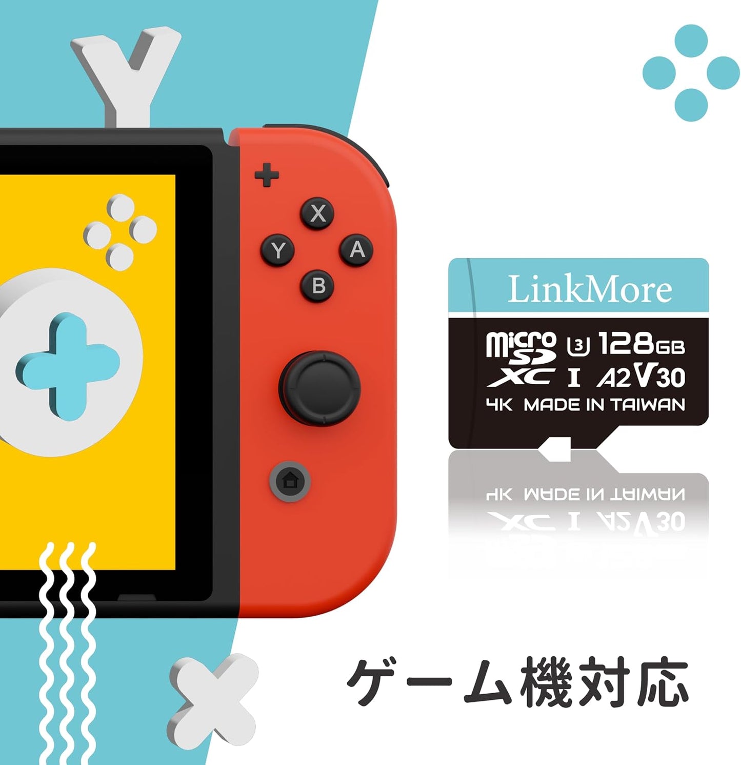 LinkMore 128GB A2, U3, V30, 10 100MB/s, 85MB/s, Lite Micro SD Card, UHS-I, Class Compatible, Max Sequential Read up