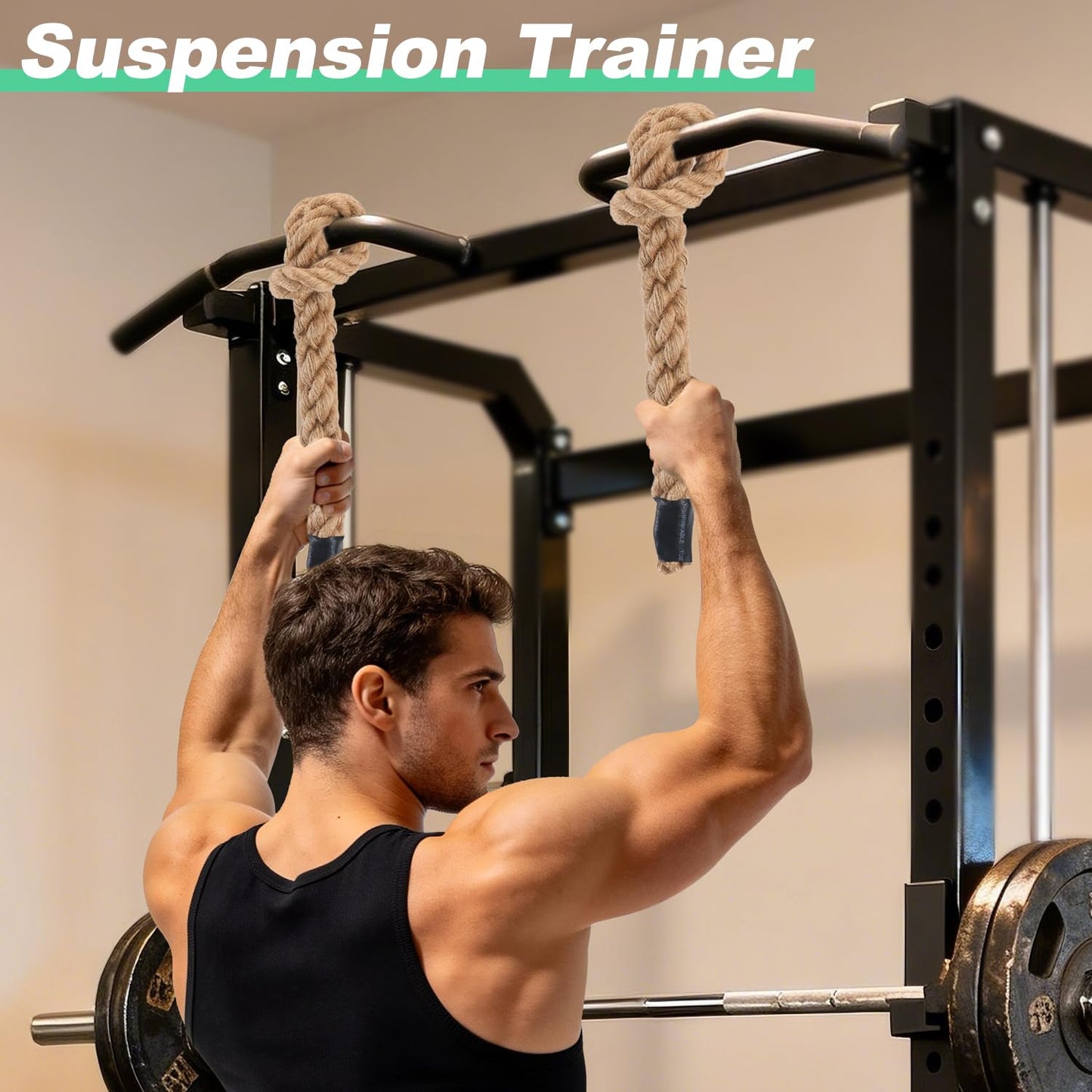 Rope Grips for Pull Ups, Enhance Grip Strength & Endurance, Versatile Fitness Accessory for Dumbbells & Barbells, Pull Up Bars Durable & Comfortable Design