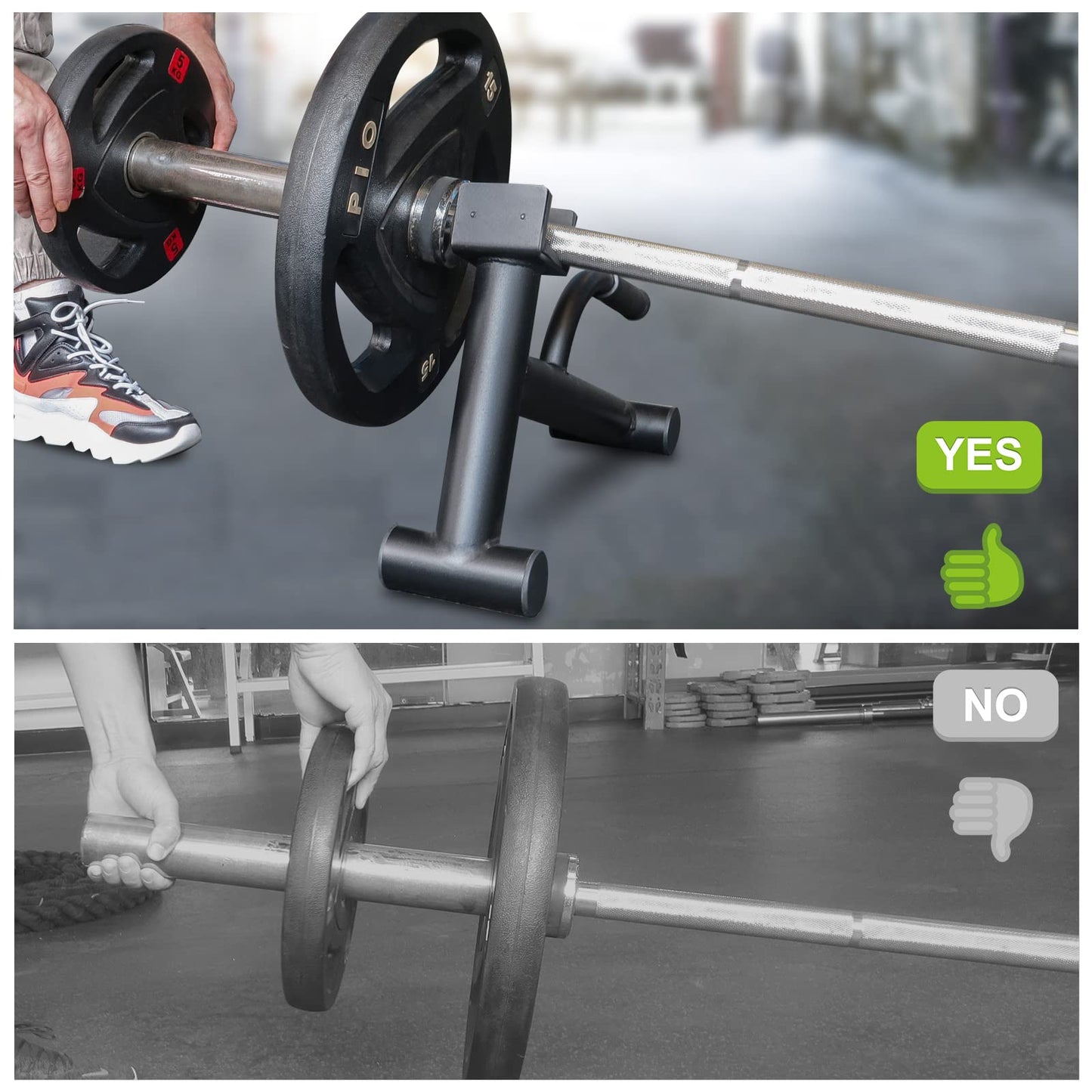 Deadlift Jack Barbell Stand,Barbell Stand for Weight Training Home Gym Easily Unload and Load 600lbs Barbell Plates for Deadlift Exercise (2 PCS)