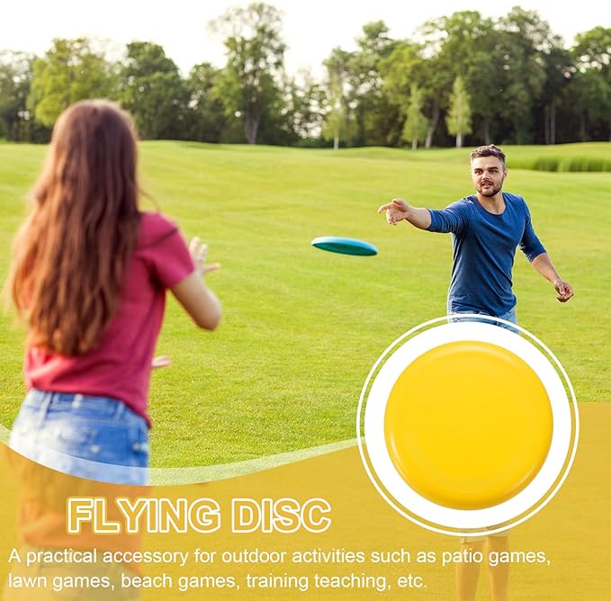 PATIKIL Flying Disc Colorful Plastic Flying Disk Flyer for Outdoor Sports Training Playing Lawn Game