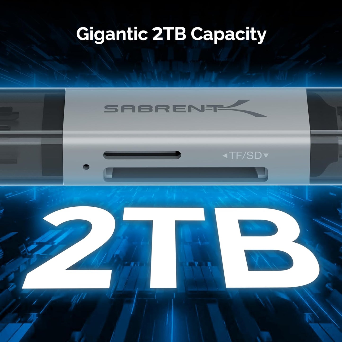 SABRENT 3.0 (CR-BCA2) SD Card Reader USB C & USB A, Micro SD Card Reader, USB Dual Slot Memory Card Adapter for Laptop