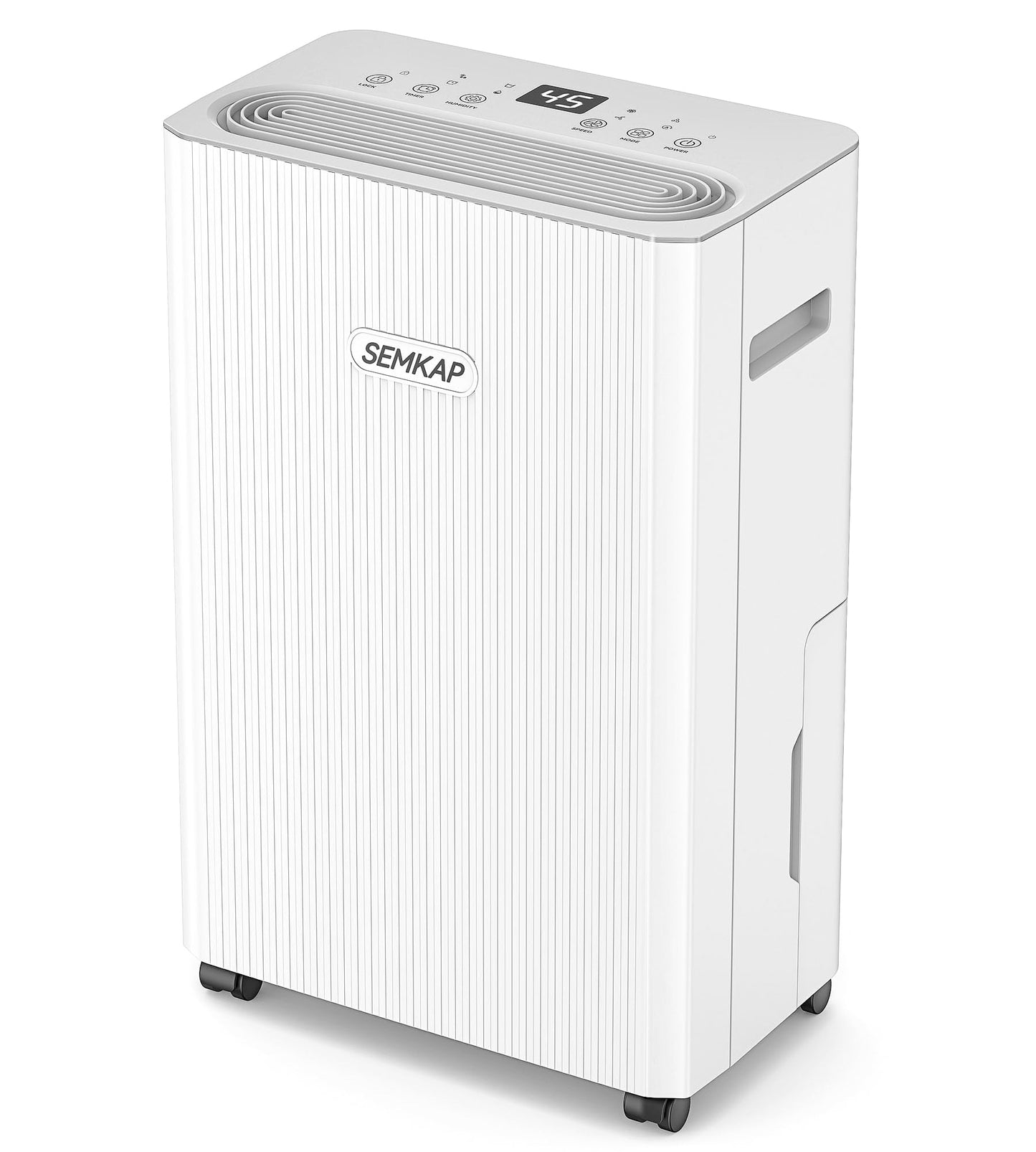 2500 Sq.Ft Dehumidifier for Basement with Drain Hose, SEMKAP 32 Pints Dehumidifiers for Home, Large Room, Bathroom, Bedroom, Low Noise With Smart Compressor, Intelligent Humidity Control, 24HR Timer