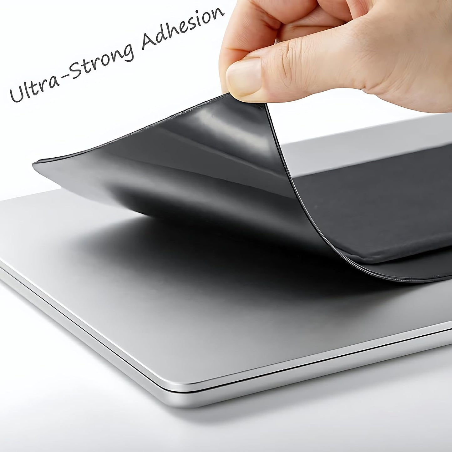 AMOZIFY 3-Pocket Organizer, Mouse Holder for Laptop Stick On, Adhesive Pouch & External Hard Drive Sleeve, SSD Storage
