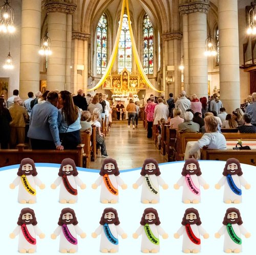 BSTCRAFT Mini Jesus Figures - 80 Pcs Tiny Religious Figurines for Easter Egg Stuffers & Sunday School