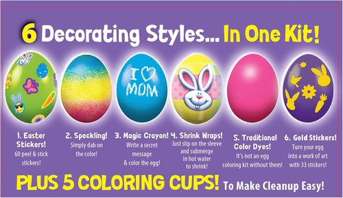 Easter Unlimited 6-In-1 Egg Decorating Kit | Perfect for Creative Holiday Fun