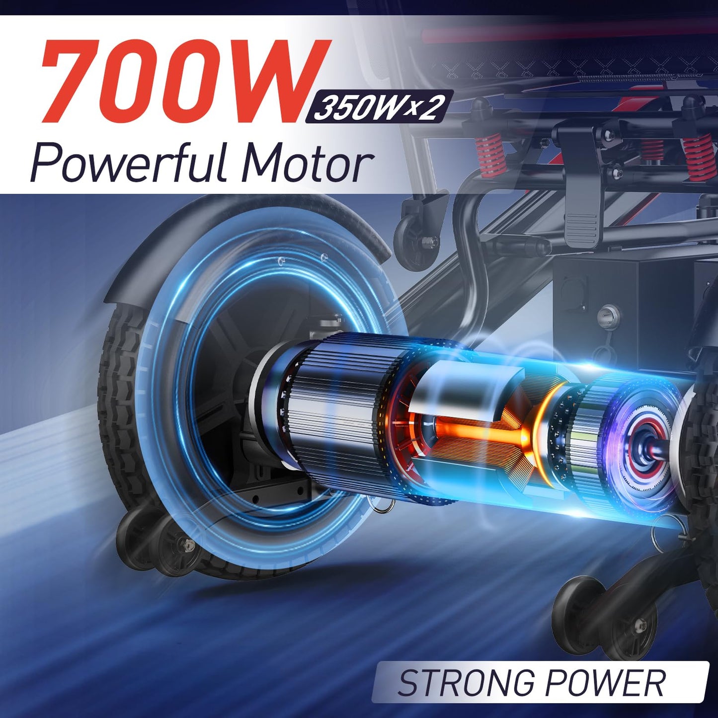 Electric Wheelchairs for Adults ZENBON, 30 Miles Cruise Range, Manual Foldable Powered Wheelchair, Intelligent Motorized Wheelchairs for Seniors, Portable All Terrain Electric Mobility Chair 632A
