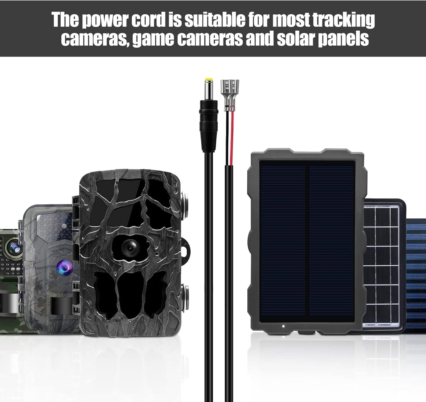 Yoizyfree 2 Cord,4.0x1.7mm 4.0x1.7mm PCS Trail Camera Power DC External Power Cable Compatible with Tactacam Reveal X