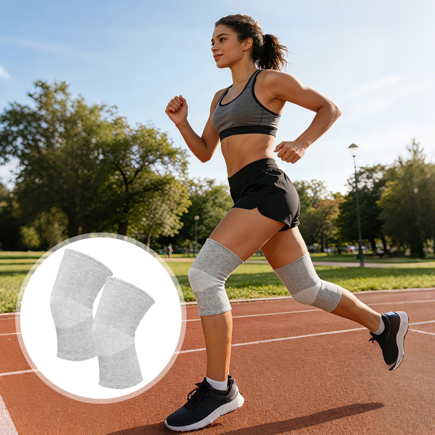 Onecompress - One Compress Premium Bamboo Knee Sleeve 2-pack Original(Medium(55-75KG))