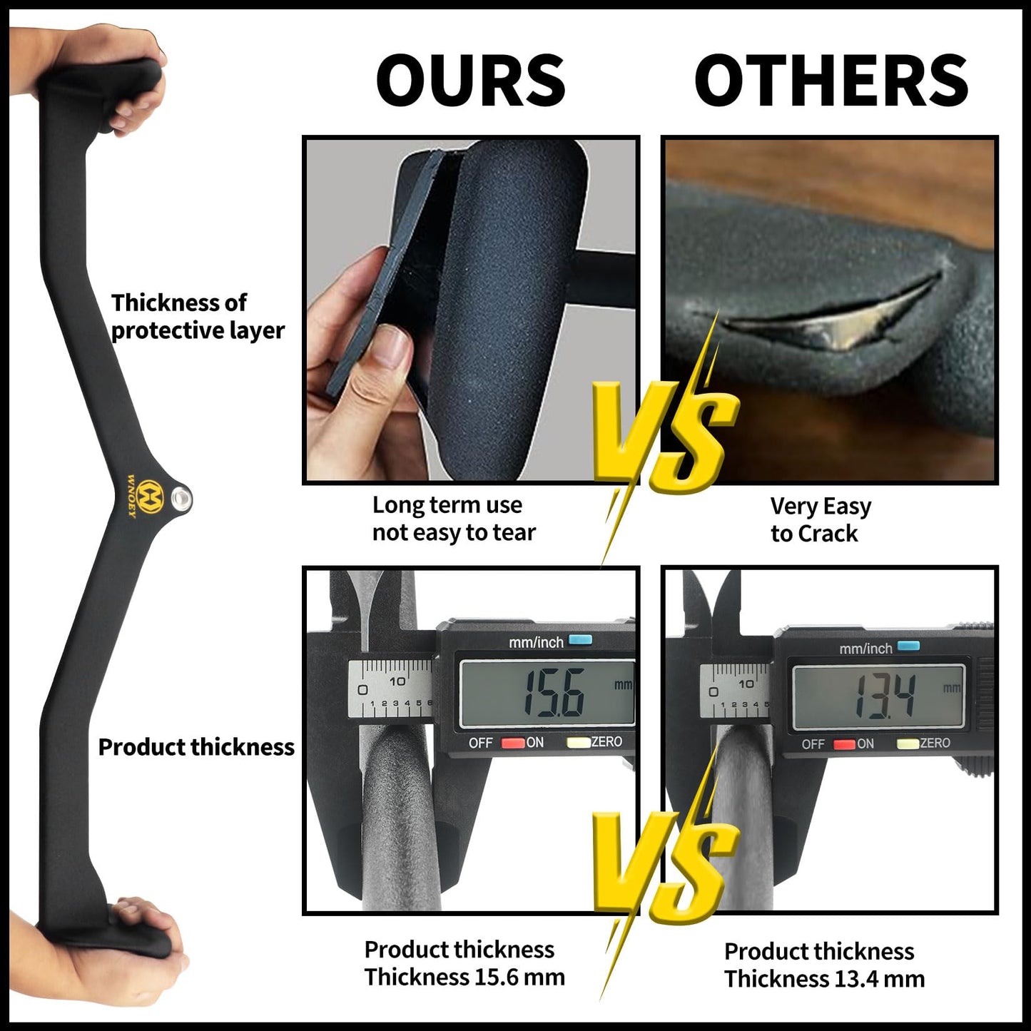 WNOEY LAT Pull Down Bar, LAT Pulldown Attachments T-bar V-bar,Pull Down Bar with Ergonomic Handle, Tricep Bar Back Strength Training Handle, Grips Cable Back Attachments for Home Gym (33Inch+13Inch)