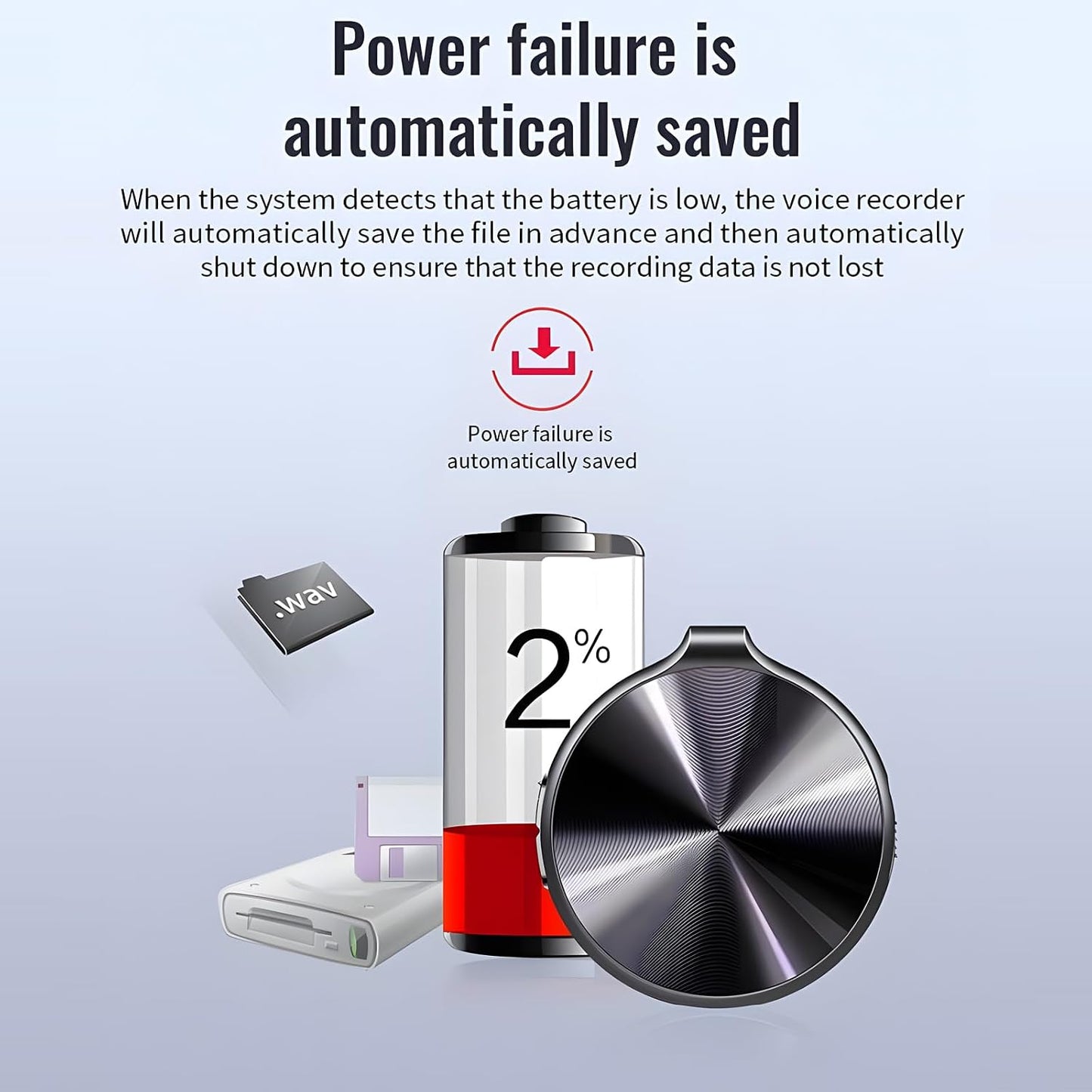 BINGONE (4 HD Smart Voice Recorder with One-Touch Recording & Playback, Recorder Noise Cancellation - Portable