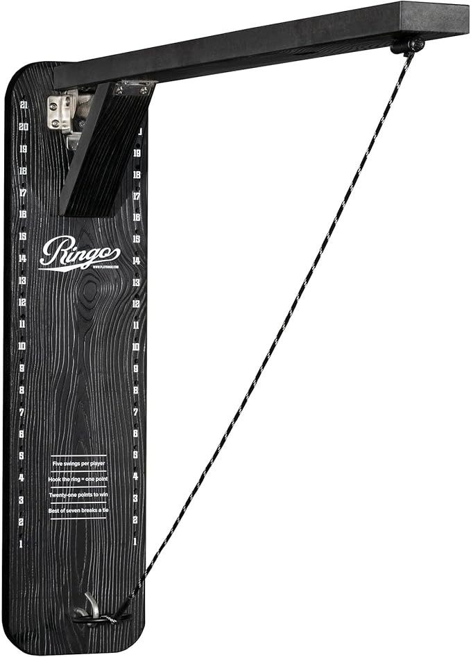 Ringo Outdoor Premium Hook and Ring Game. Fully Assembled and Mounts in 90 Seconds, Lifetime Warrantee. Made for Outdoors!