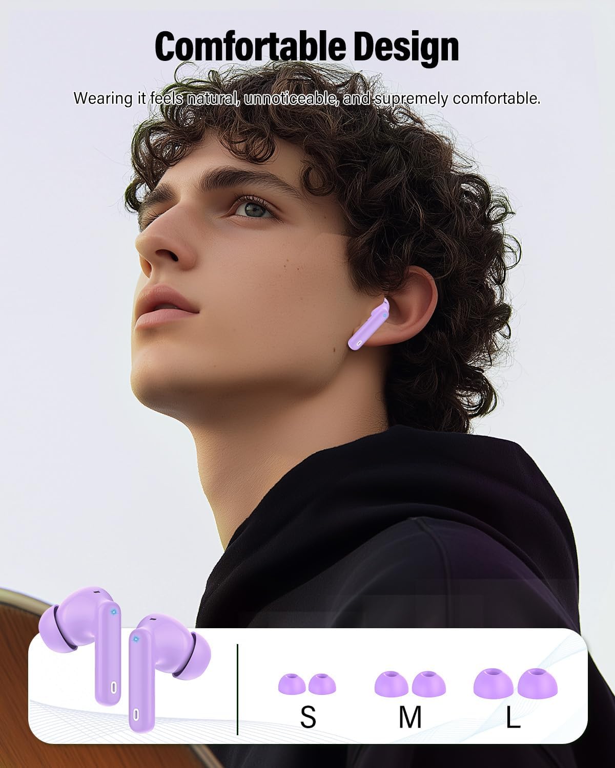 5.4 IP7 Wireless Earbuds, Bluetooth Headphones Bass Stereo, Ear Buds with Noise Cancelling Mic, LED Display in Ear