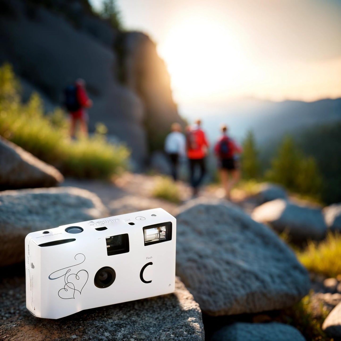 WEDDINGSTAR 35mm Disposable Camera with Flash - Single Use Film Camera for Wedding or Party Favors - Silver Enchanted