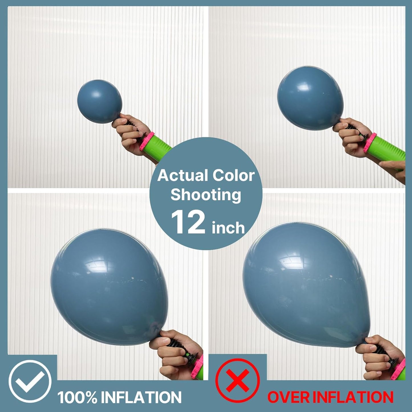 PartyWoo Slate Blue Balloons - 50pcs 12 Inch Navy & Dusty Blue for Weddings, Baby Showers & Birthdays