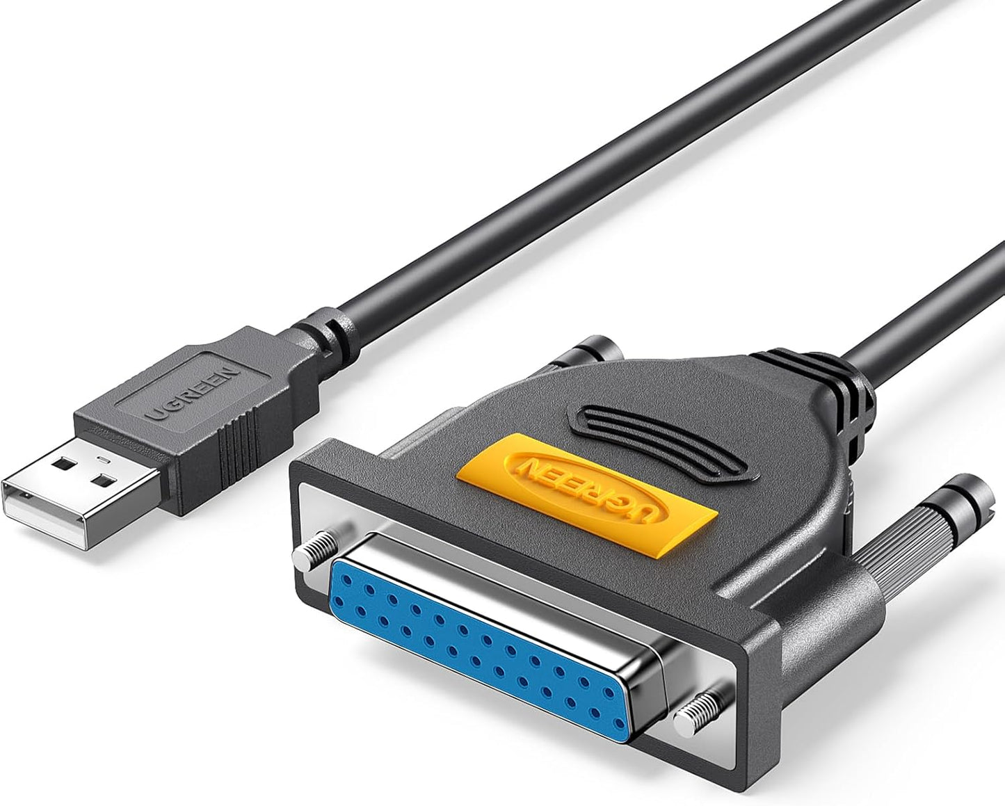 DB25 (25 6FT DB25 1284 11/10/8/7/macOS10.4 13 UGREEN USB Male to Female Parallel Pin) Printer Cable Adapter, Connector