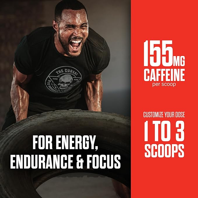 JNX SPORTS The Curse! Pre Workout Powder for Men & Women, Caffeine, Beta-Alanine, Creatine, L-Citrulline, 50 Servings, Tropical Storm Flavor ??Boost Energy, Strength & Focus