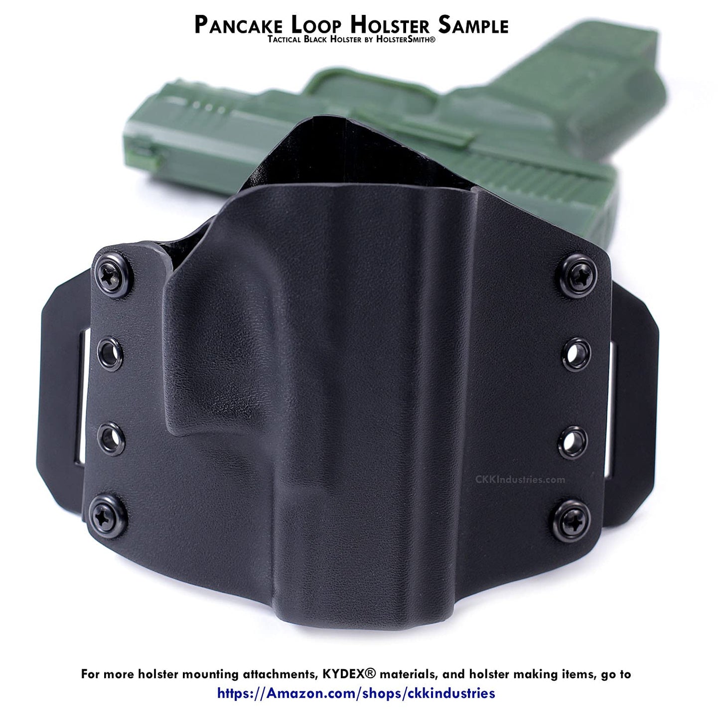 Holster Belt Loops - Pancake Design - Unbranded - (Fits 1.50 inch Belts) - (1 Pair) - for Holster Making & Hobby