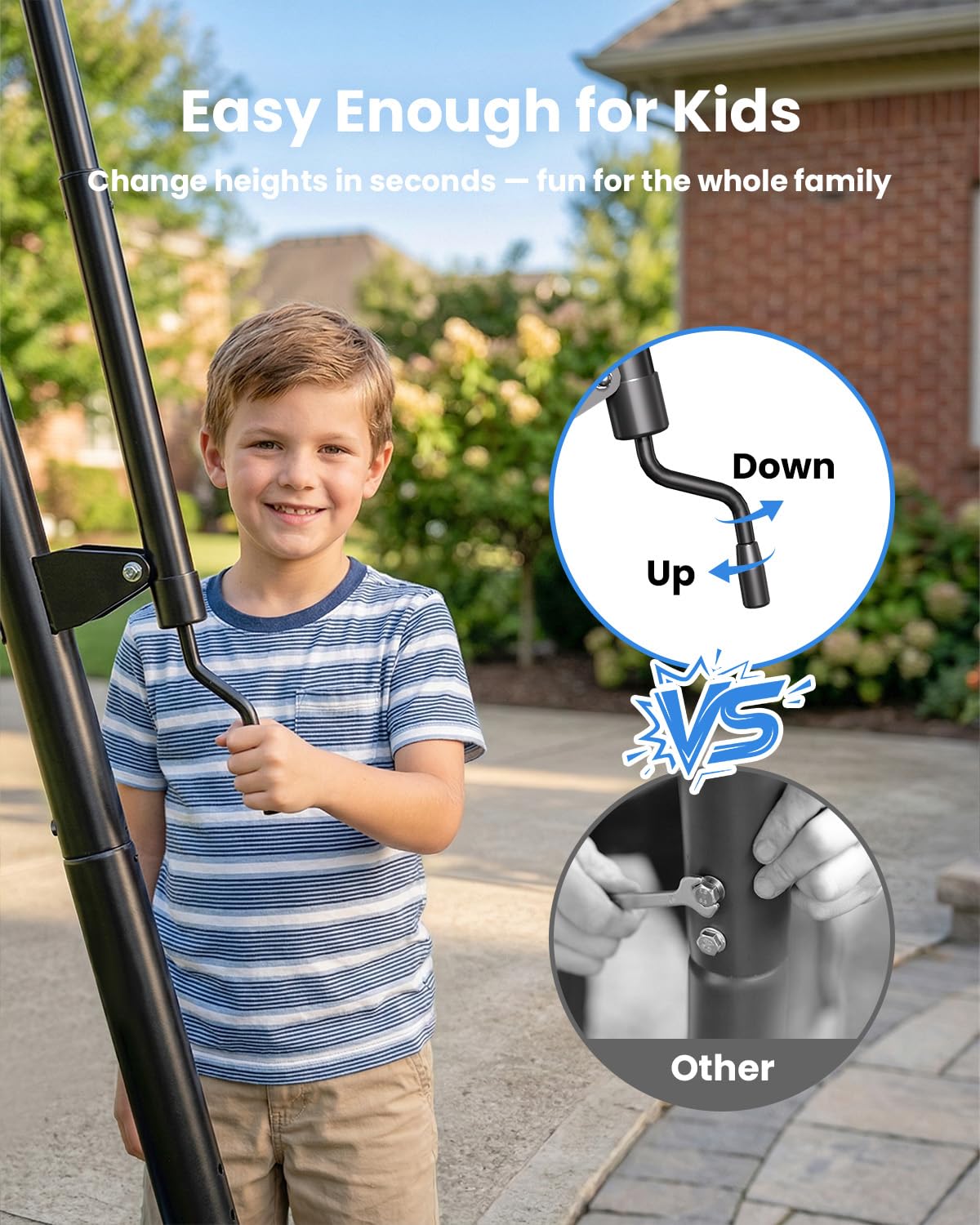 IGL Portable Basketball Hoop 10ft Adjustable, Sturdy Outdoor Basketball Goal System with 40" Shatterproof Backboard & Large Base, Rolls Easily for Kids, Teens & Adults, Backyard Driveway