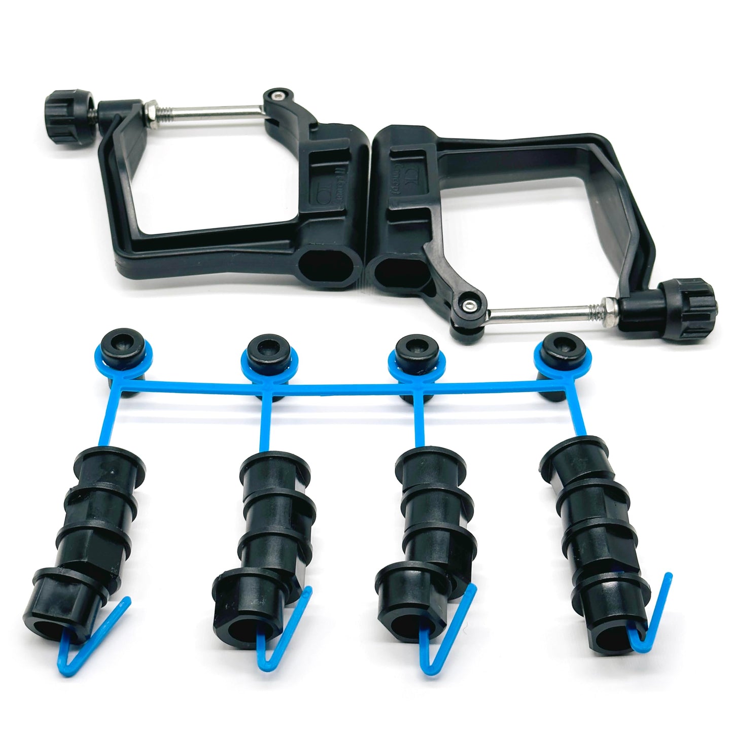 Concept2 Scull Oarlock Kit with Black Pitch Bushings for 1/2 in Rigger Pin, 466