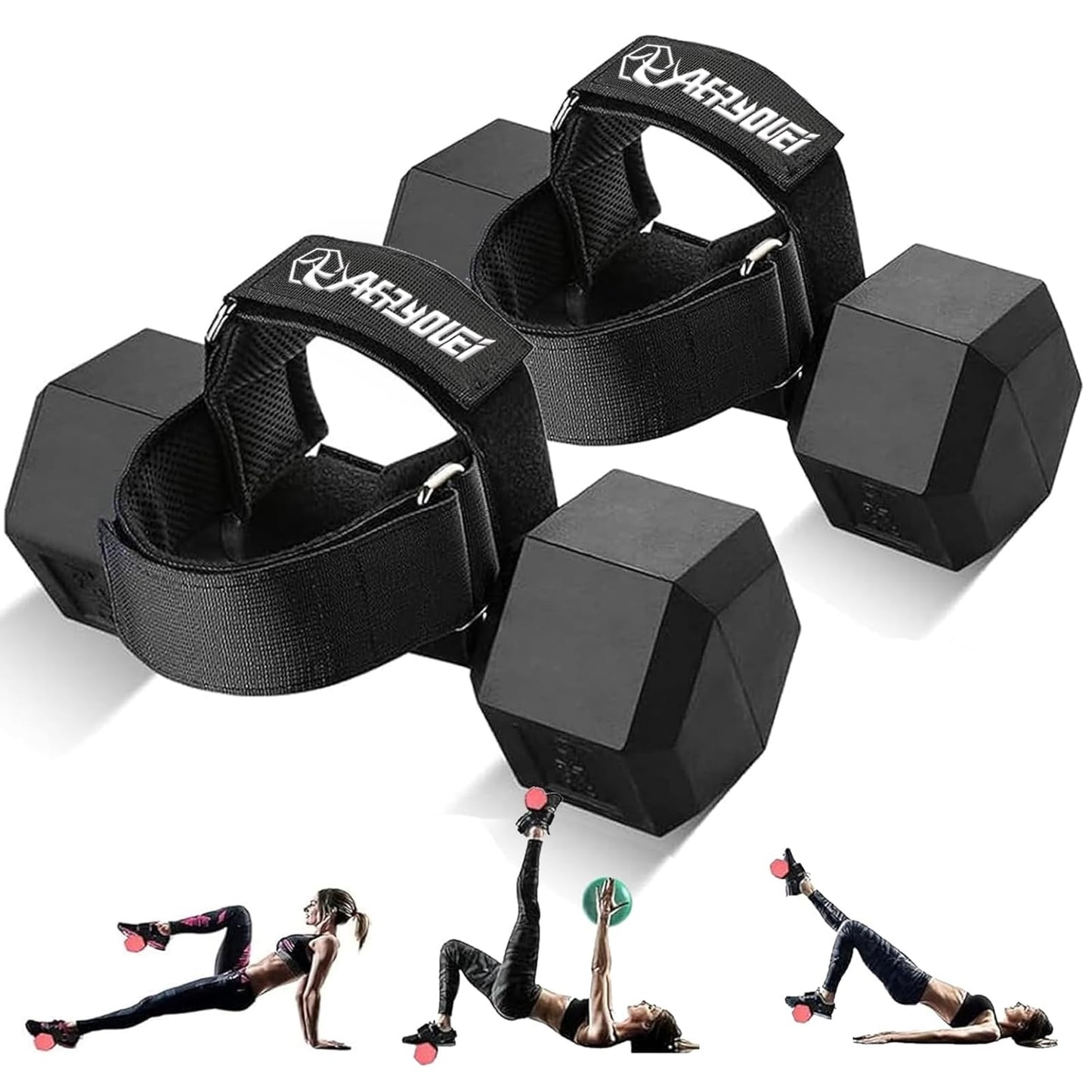 Dumbbell Foot Attachment, Tibialis Trainer, Adjustable Ankle Weights, Leg Workouts at Home for Hip Flexors,Ankle Straps for Weight Lifting,Shin Splint,Hamstring Curls,Leg extensions,Home Gym Equipment.