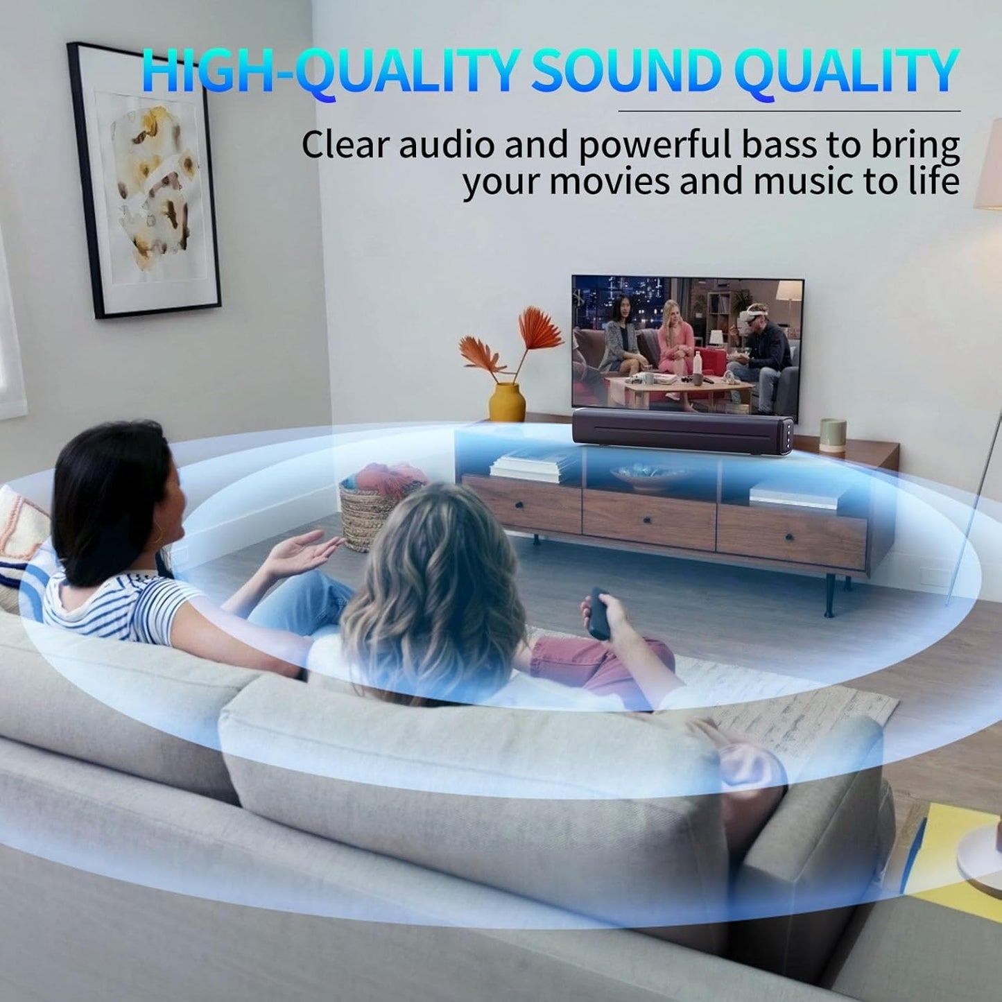 Jierben 50W Sound Bar for Smart TV, Sound Bar, Bluetooth Soundbar for TV, Surround Sound Speakers