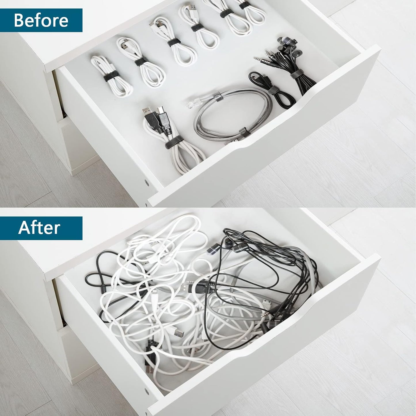 50PCS 6 Inch 6-Inch Adjustable Cord Organizer Ties, Fastening Cable Ties,Microfiber Cloth Used for Computer Link Cable