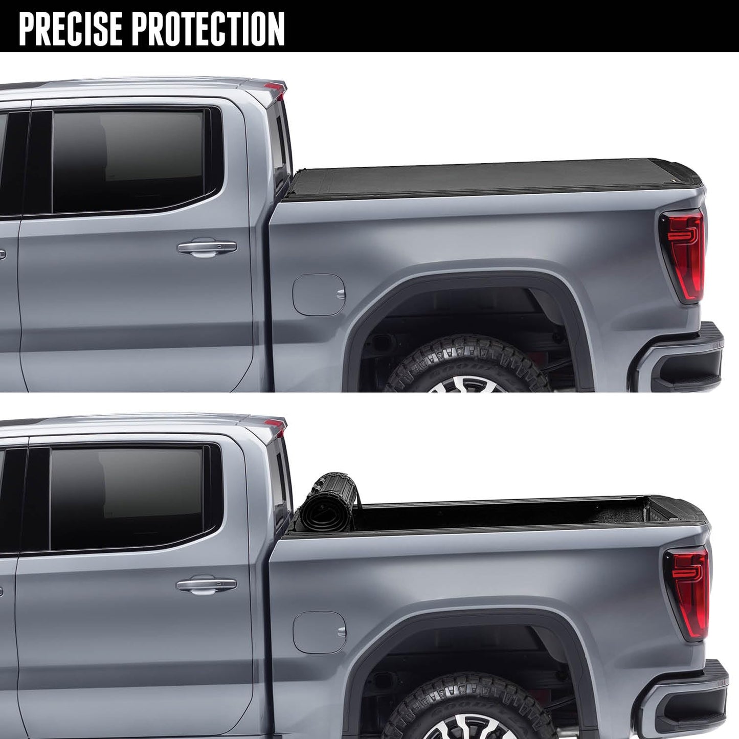 RealTruck BAK Revolver X4s Hard Rolling Truck Bed Tonneau Cover | 80131 | Fits 2019-2026 Chevy/GMC Silverado/Sierra, Works w/MultiPro/Flex Tailgate 6' 7" Bed (79.4")