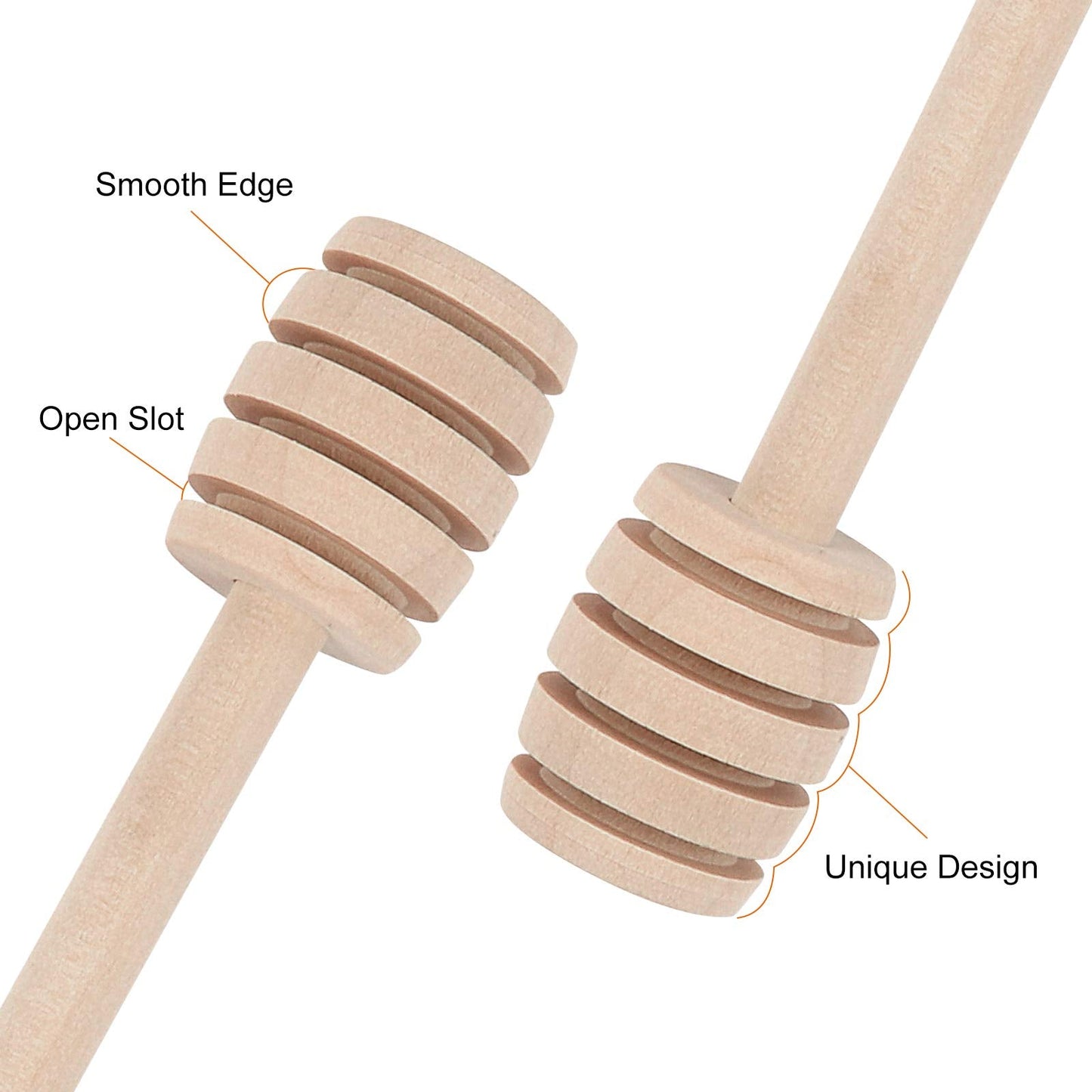 51 PCS Mini Wooden Honeycomb Sticks - 3 Inch Honey Dipper Stirrer for Honey Jar Dispense and Wedding Party Favors Gift