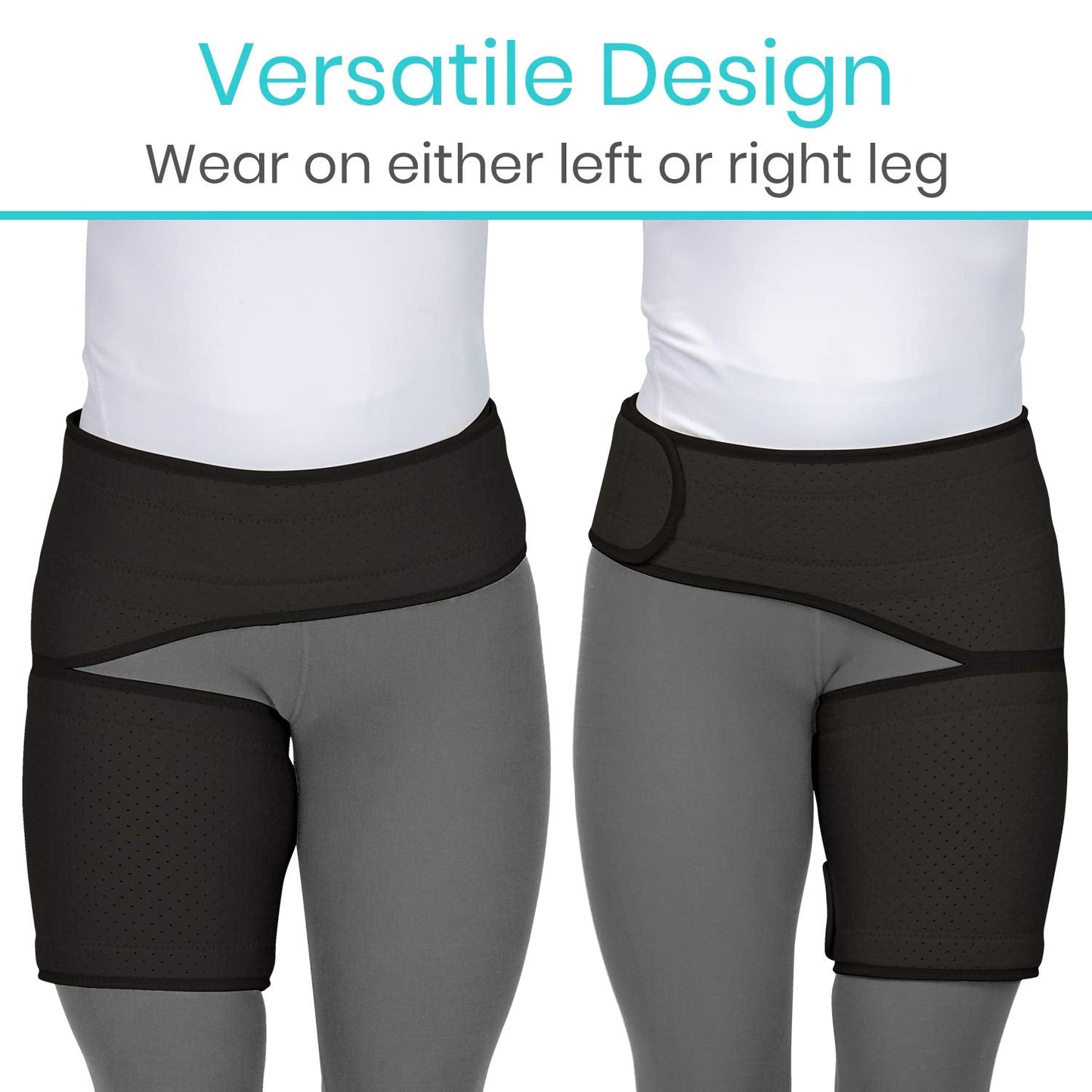Vive Hip and Groin Brace - Sciatica Brace - Bursitis Hip Pain Relief for Women and Men - Hip Flexor Compression Wrap Support - Thigh, Hamstring Recovery for Joints, Nerve Pulled Muscles and Arthritis