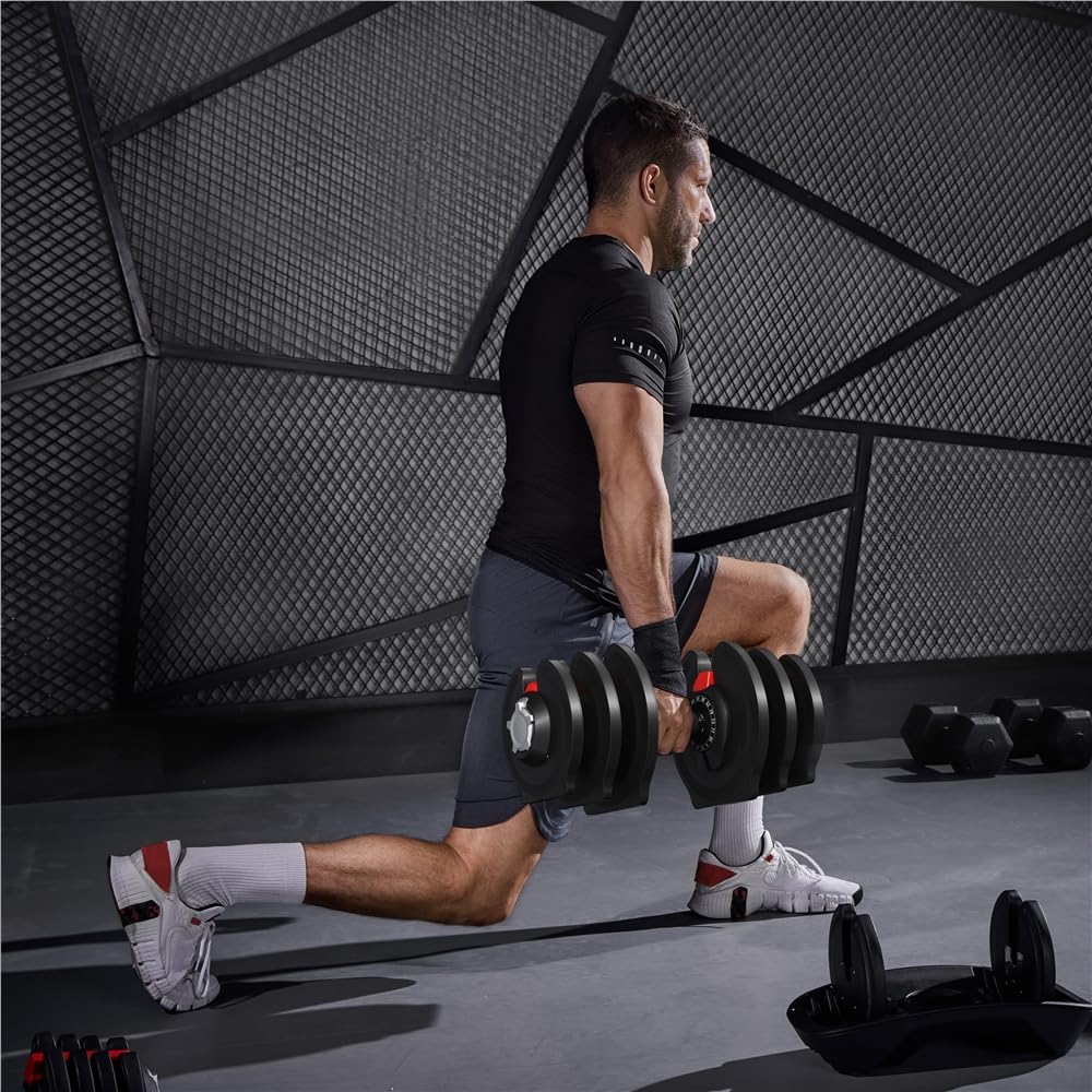 Yaheetech Adjustable Dumbbells Set 28LB Adjustable Weight Pair Fast Adjust Dumbbells 2PCS